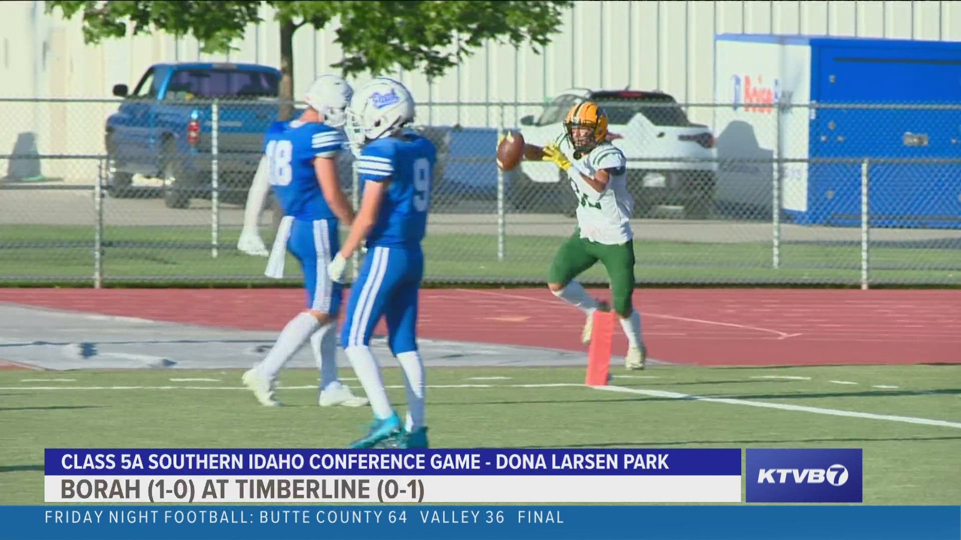 The Borah Lions take down Timberline 42-20 at Dona Larsen Park Friday night.