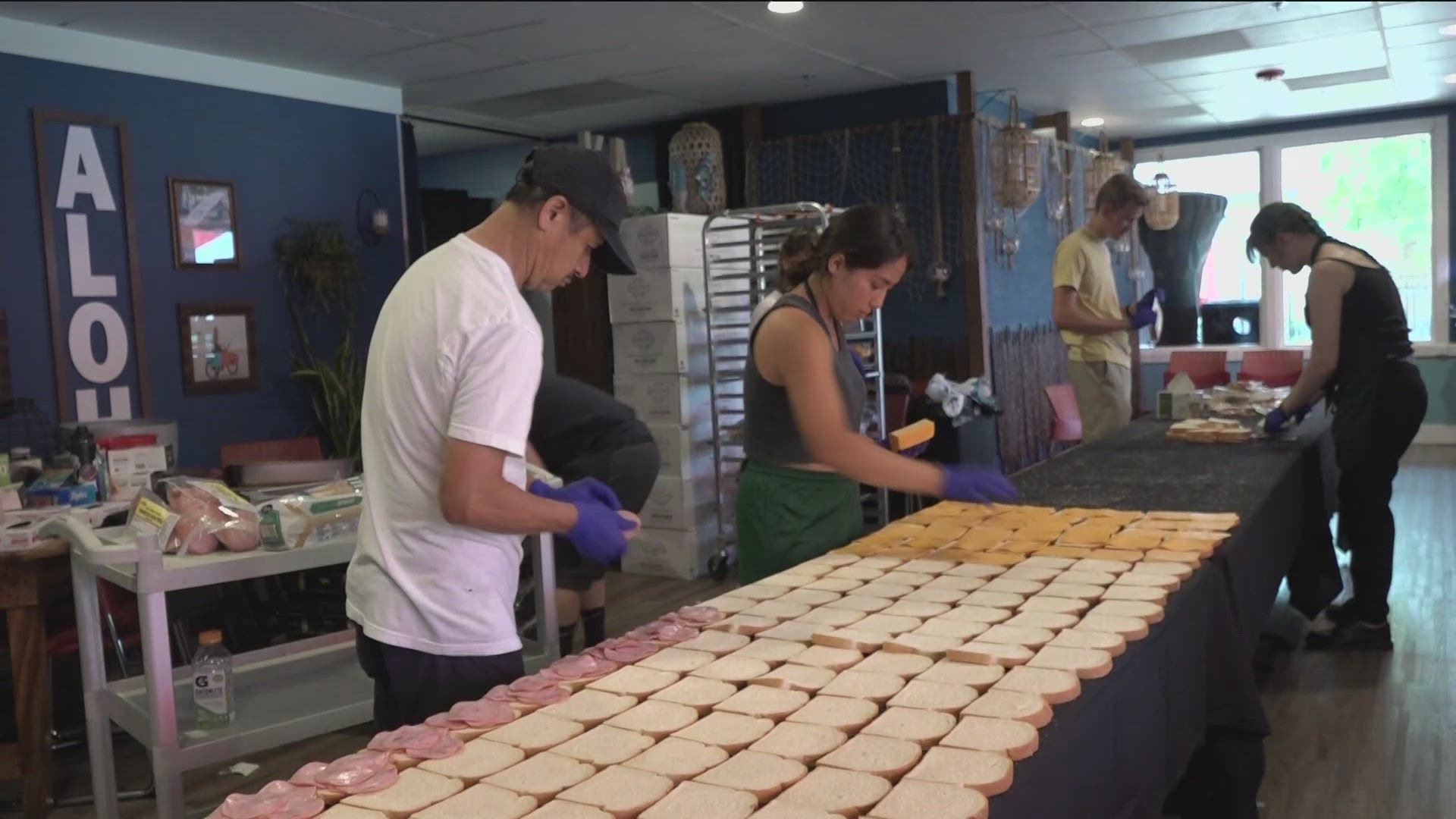 Kanak Attack provides three meals a day to 1,000 firefighters who are fighting the Durkee Fire on the front lines.