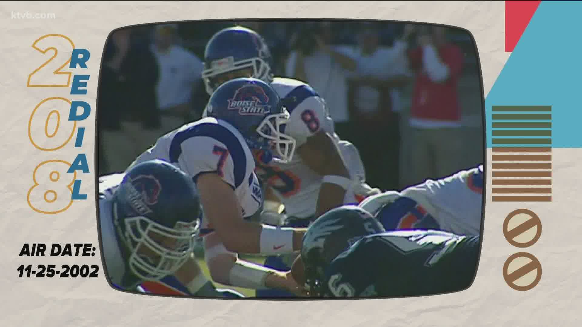 In 2002, the Boise State football team was going bowling on their own blue field for the third time in the World Sports Humanitarian Hall of Fame Humanitarian Bowl.