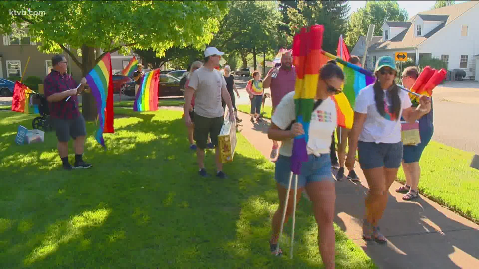 Boise Police have arrested someone suspected of stealing Pride flags in the Boise North End.