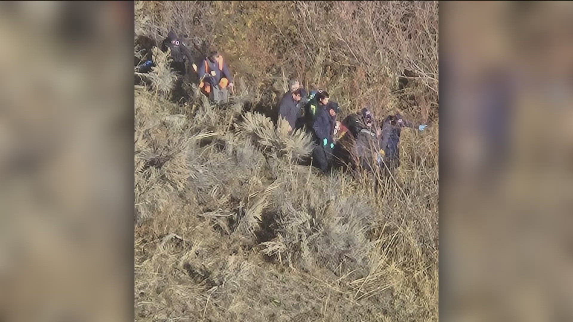 The Twin Falls County Sheriff's Office said first responders worked together to get the hunter to safety.