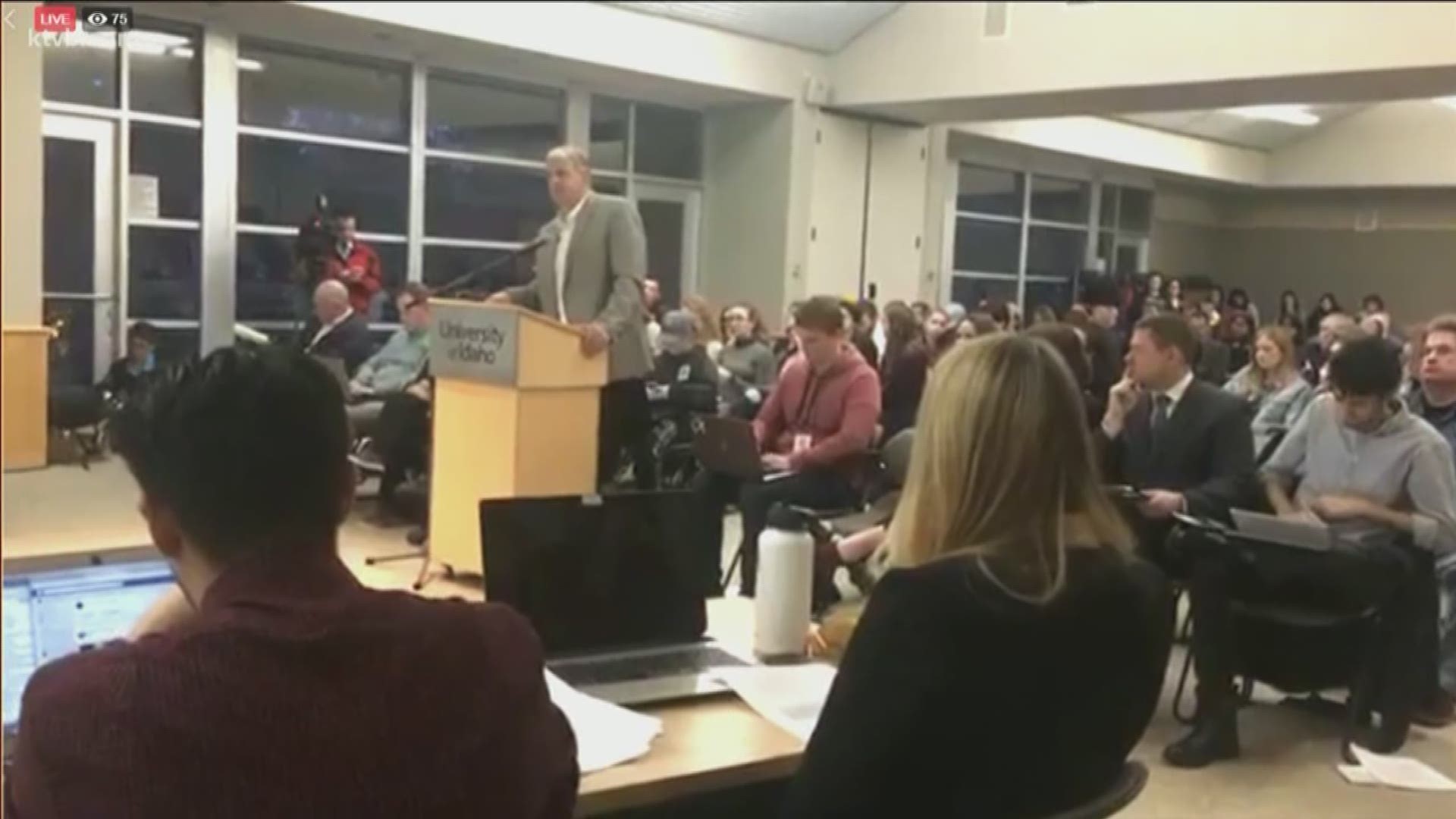 Athletic Director Rob Spear addressed the student leaders, took questions during a meeting Wednesday night.