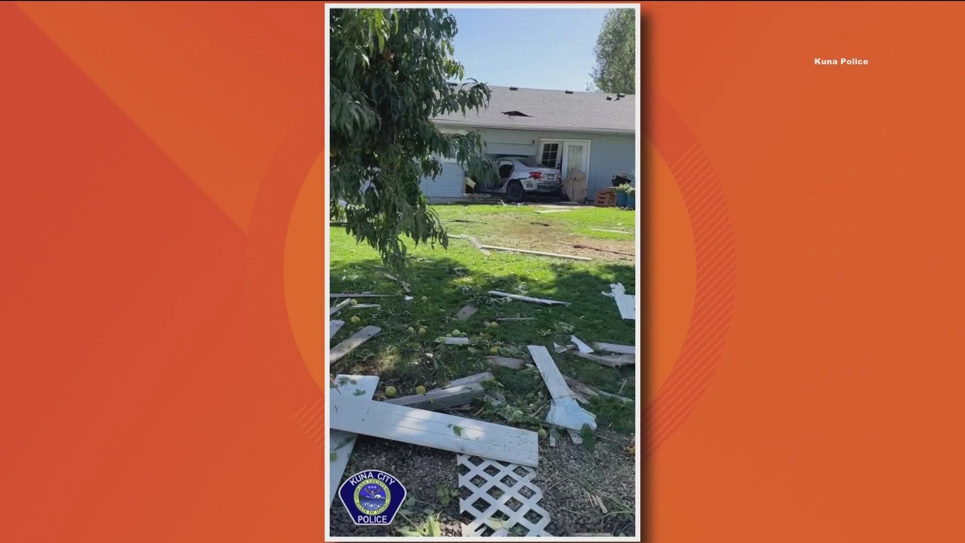 Deputies with the Kuna Police responded to a call on Wednesday of a car within a home. 