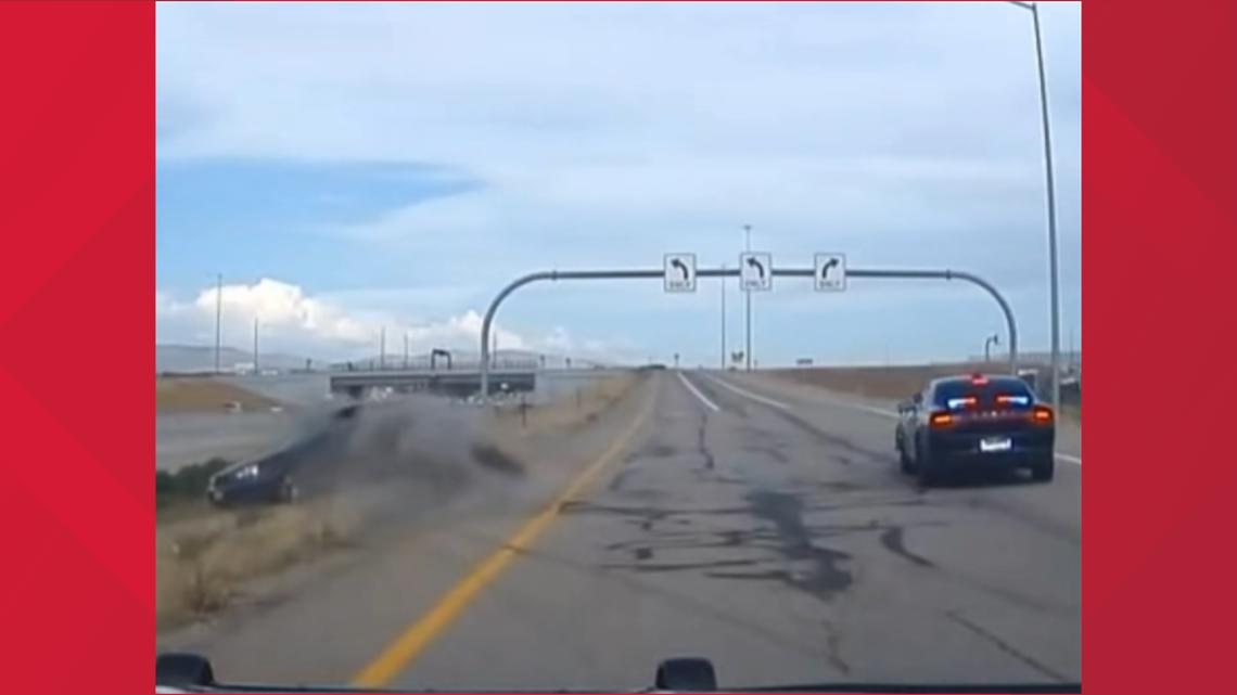 VIDEO: Idaho State Police trooper stops I-84 chase suspect with PIT maneuver