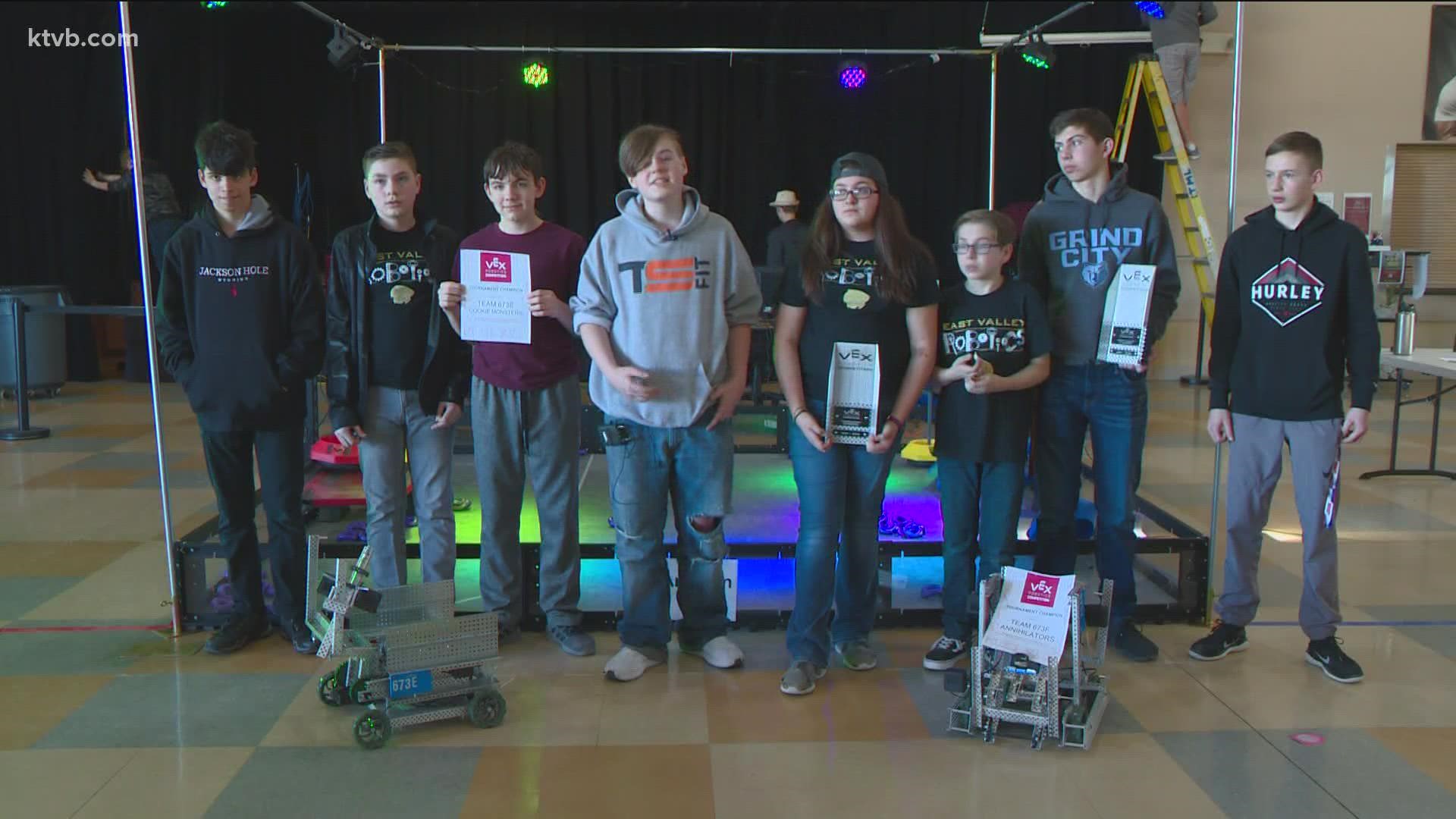 Fifteen middle school robotics teams gathered at East Valley Middle School on Friday to compete in the first middle school-only state robotics championship.