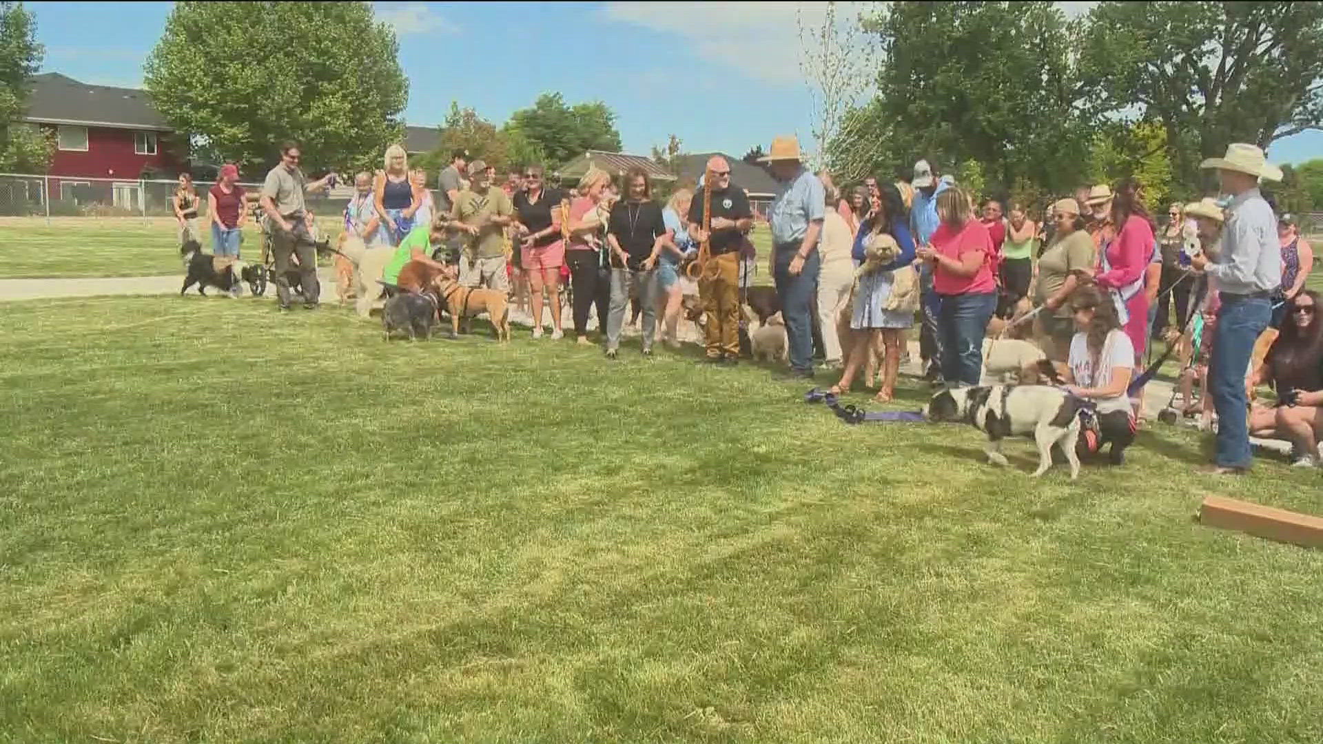 The grand opening was held on June 4. The 10-acre park includes paved walking loops, misting water stations, dog water fountains and a small dog area.