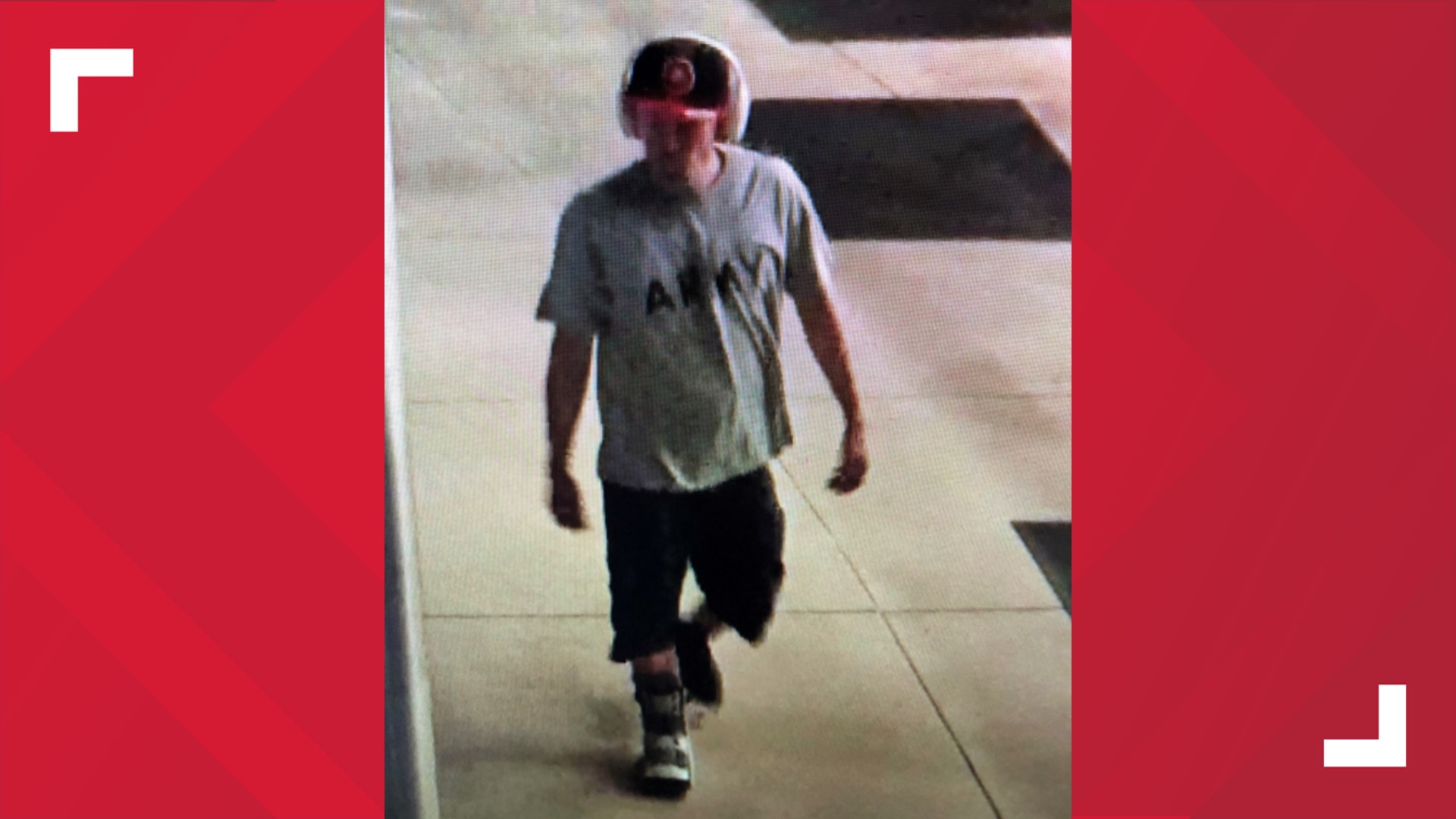 Crime stoppers report that the suspect fled after the vandalism in May at the Ada County Courthouse and are asking for information on his identity.