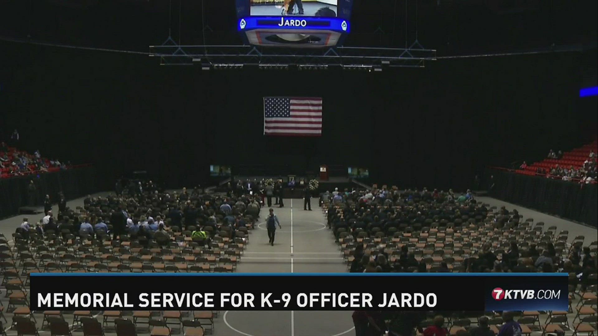 Memorial for fallen Boise police K-9 Jardo.