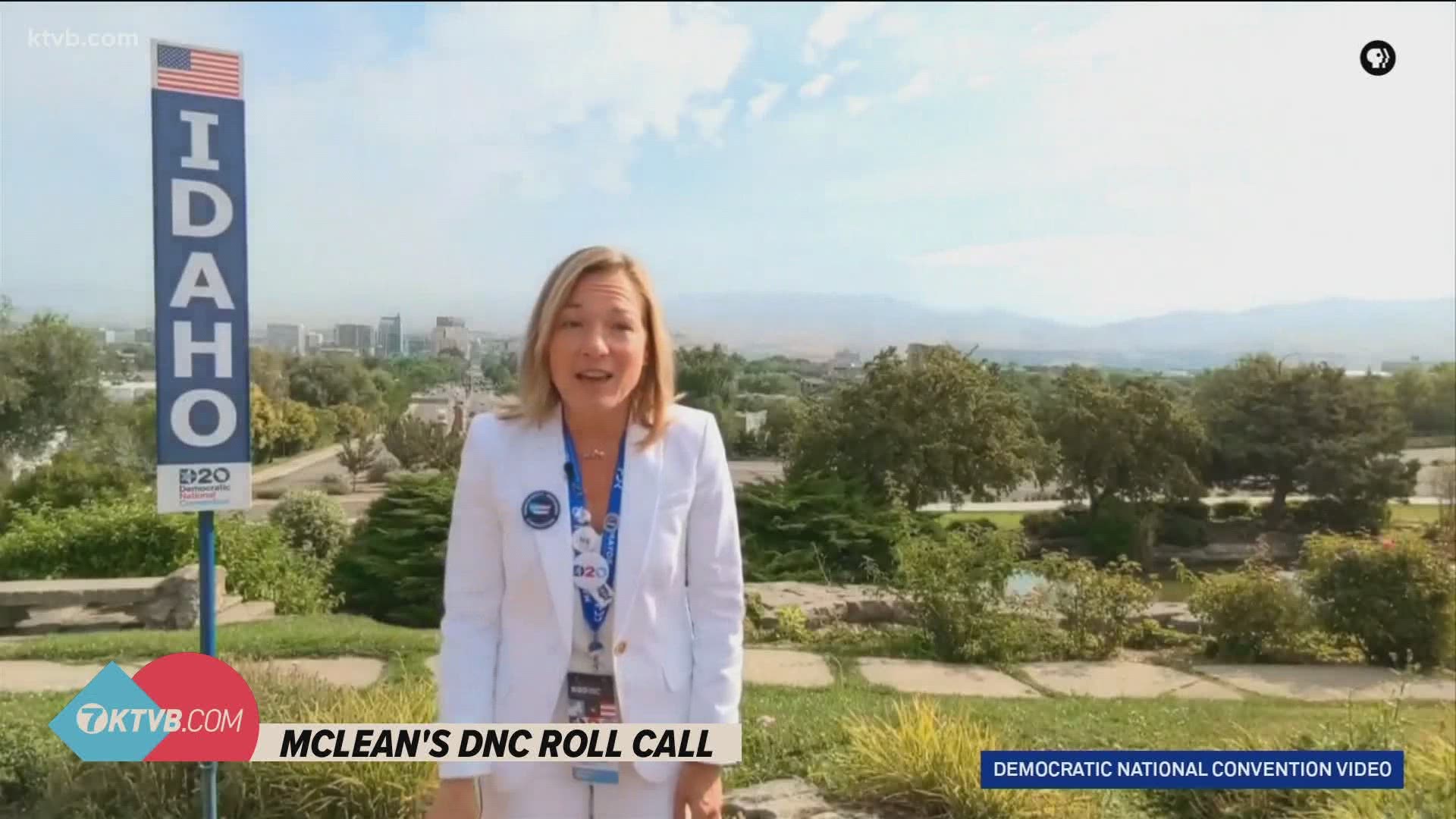 Boise Mayor Lauren McLean took part in the virtual role call at the Democratic National Convention on August 18.