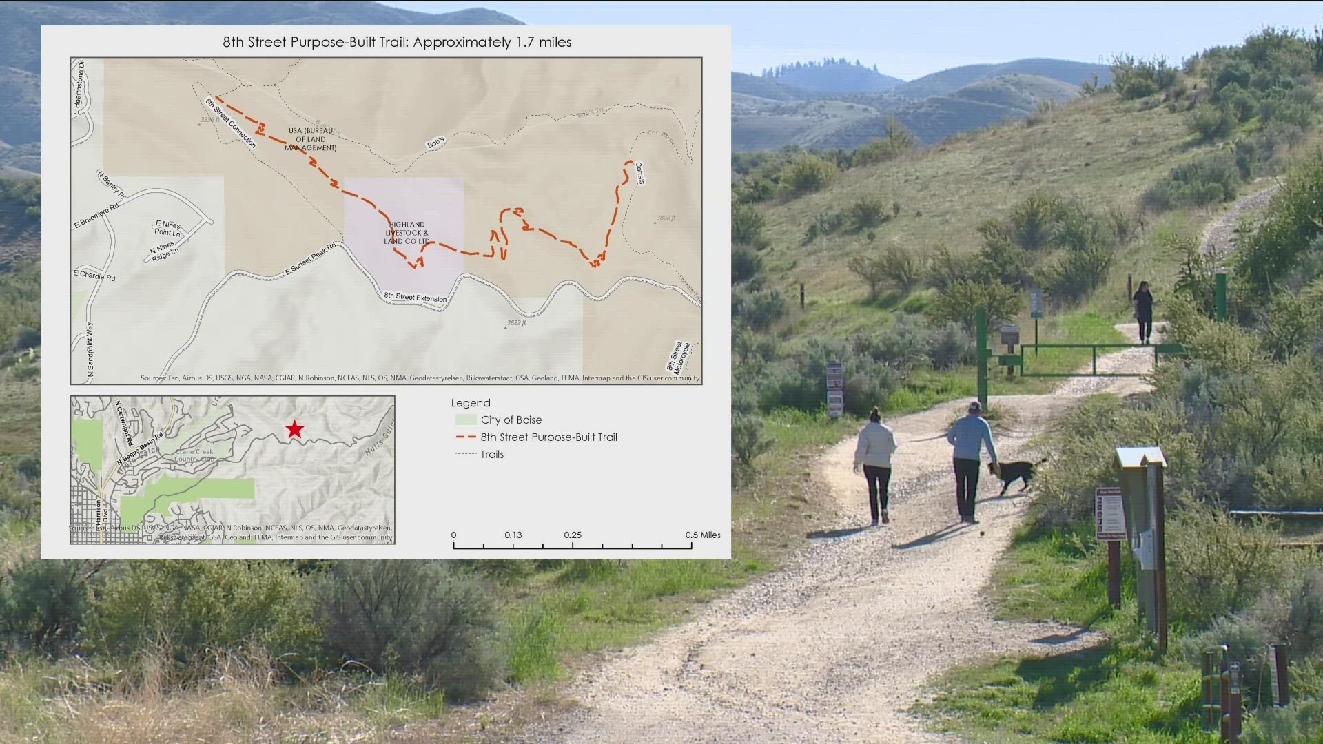 Lisa Duplessie with Boise Parks and Recreation and David Gordon with Ridge to Rivers spoke to KTVB about the new planned trails.