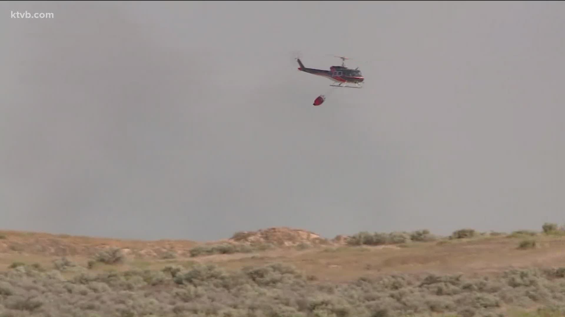 The fire burned about 400 acres of brush near the intersection of 10 Mile Creek Road and Hubbard Road.