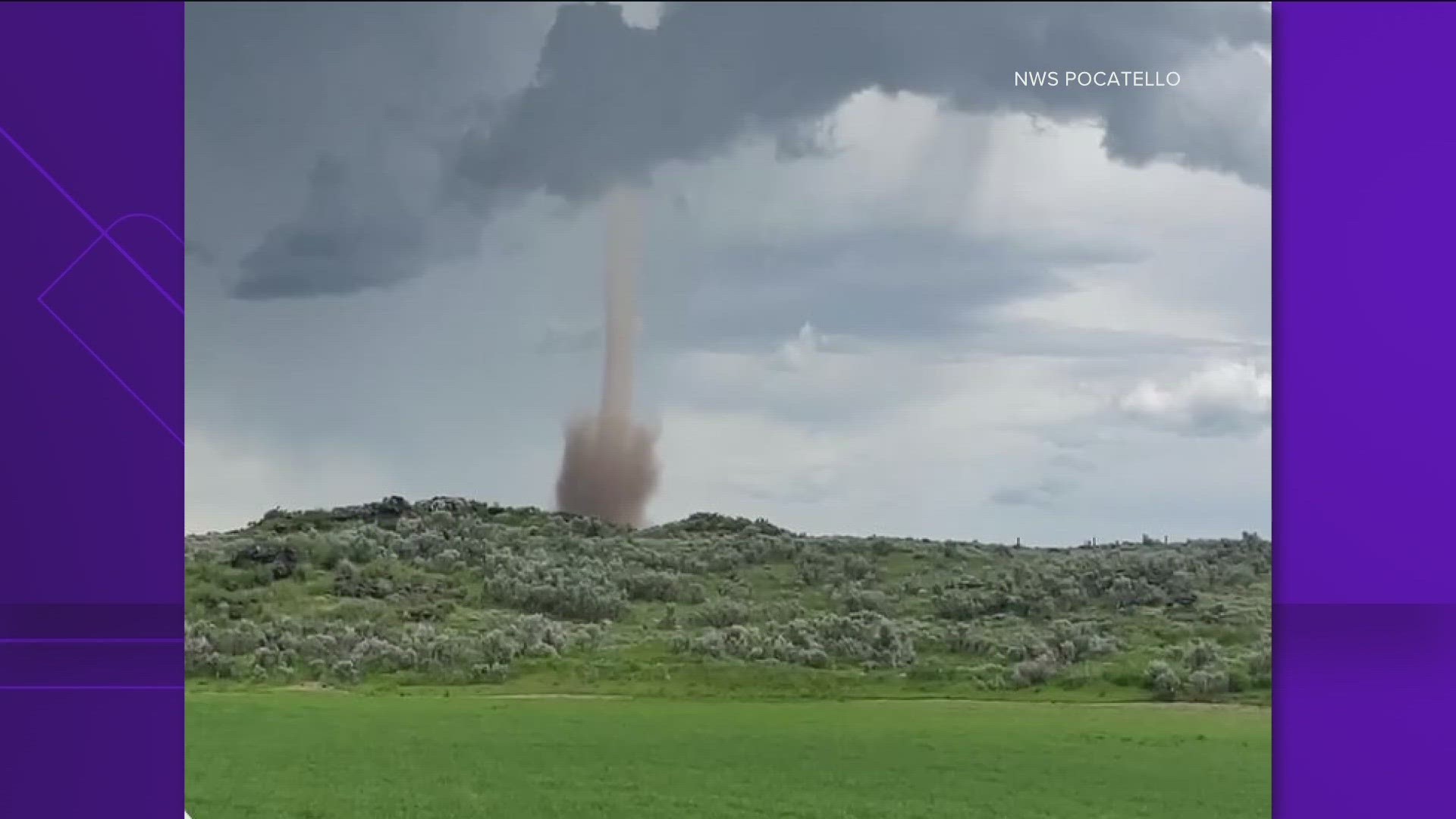 According to the National Weather Service in Pocatello, the tornado touched down in Caribou County on Friday between Soda Springs and Grace.