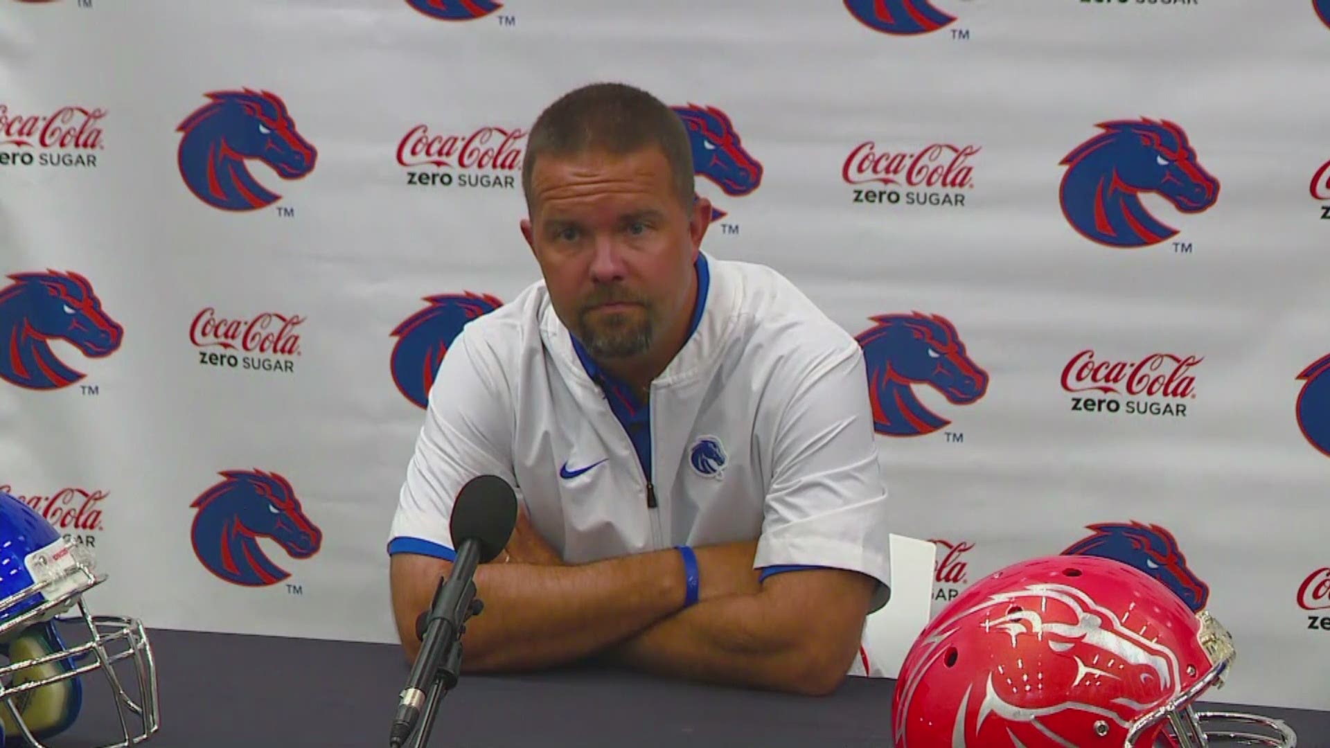 Boise State offensive coordinator Zak Hill discusses win at Troy, preps