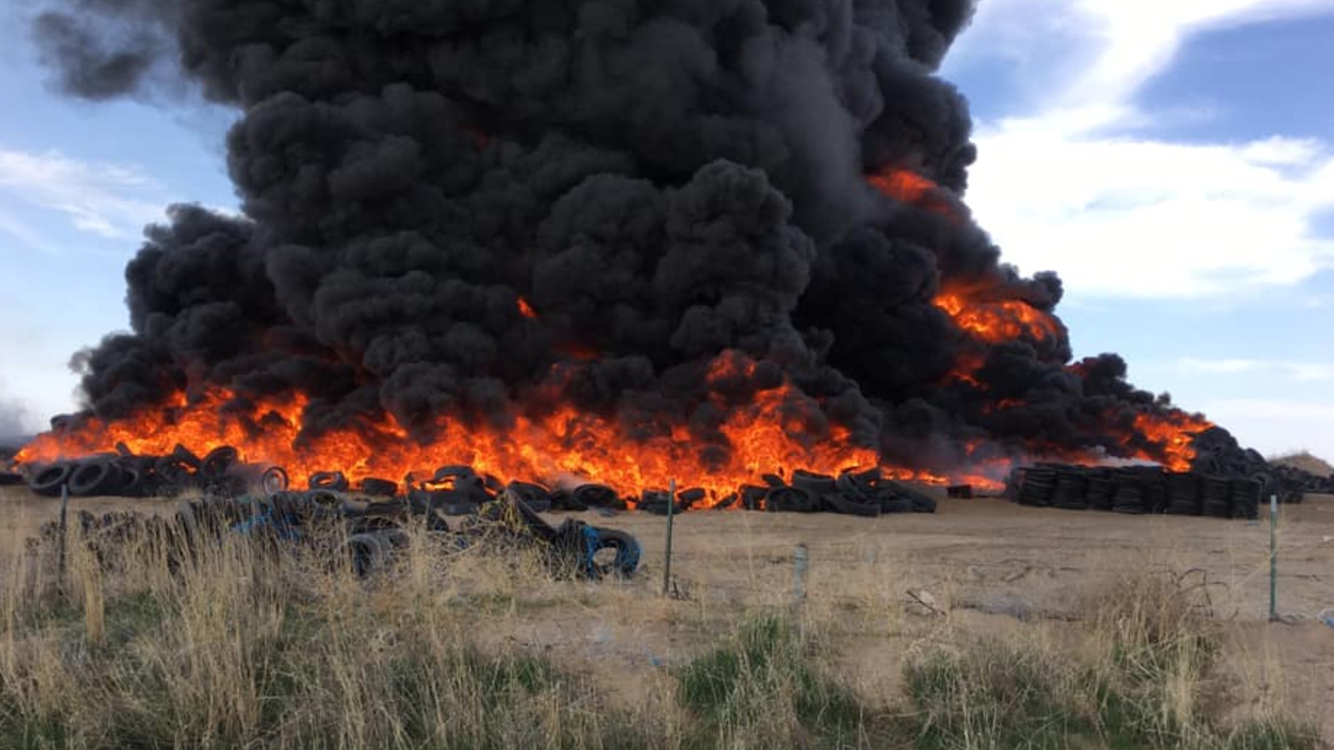 Fire crews extinguish massive tire fire in Wendell