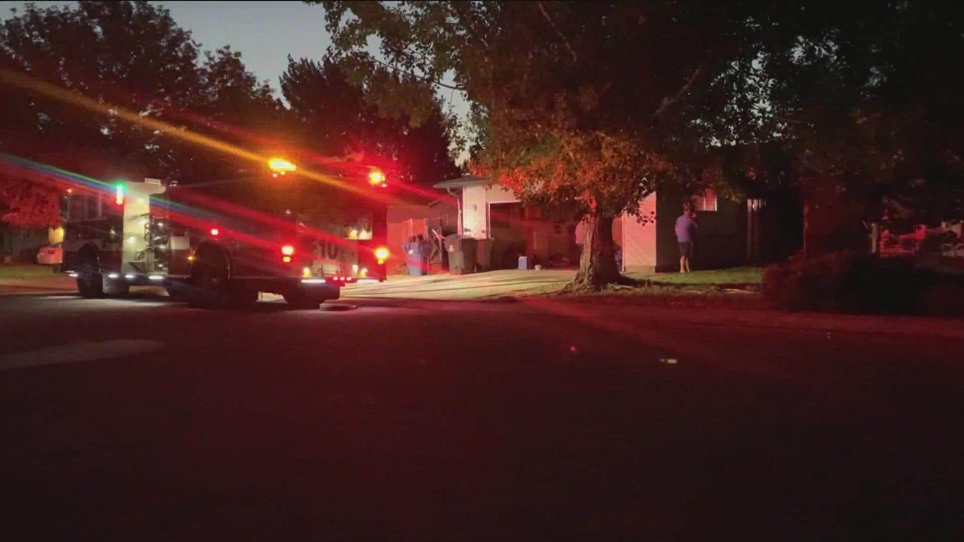 No one was inside the house on North Constantine Avenue when the fire started.