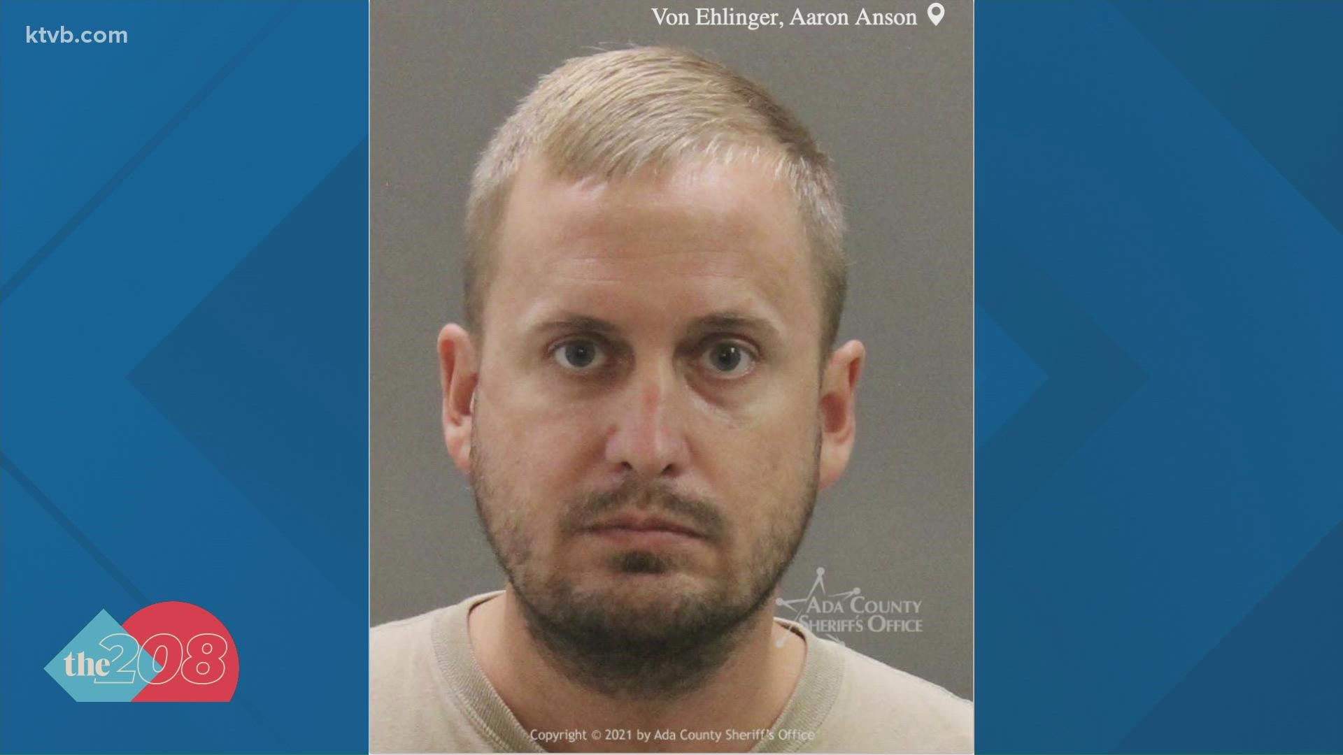 Von Ehlinger, 39, was arrested in Clayton County, Georgia on Saturday, Sept. 27. He faces felony charges in Idaho of rape and forcible sexual penetration.