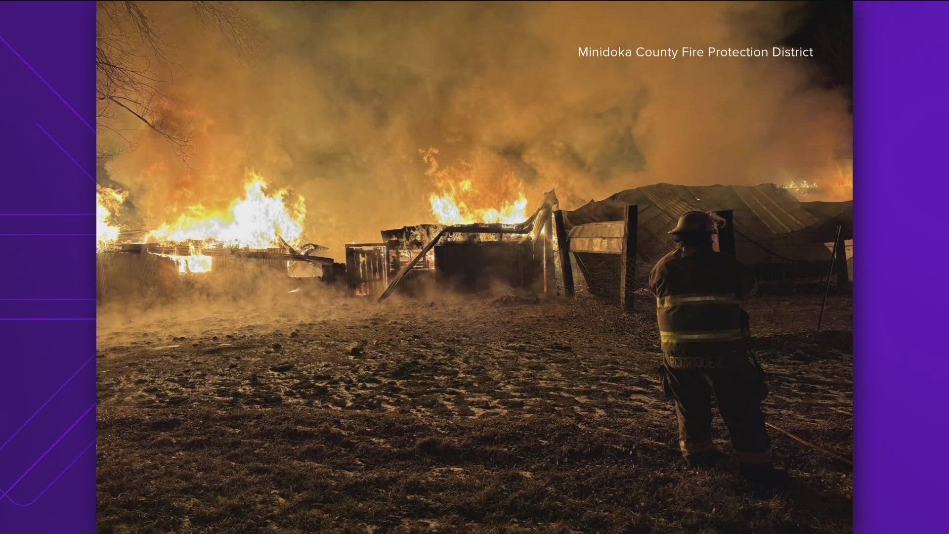 Firefighters swiftly extinguish intense Rupert blaze; no injuries