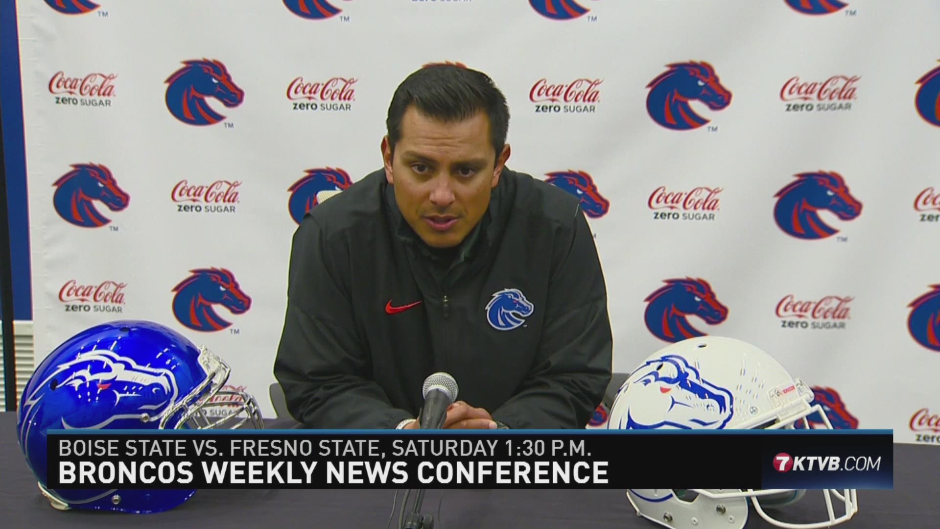 Boise State defensive coordinator Andy Avalos discusses the matchup with Fresno State, and the rivalry between the teams.