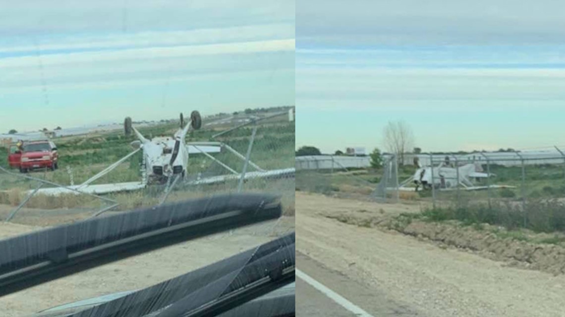 Pilot OK after plane crash at Caldwell Airport