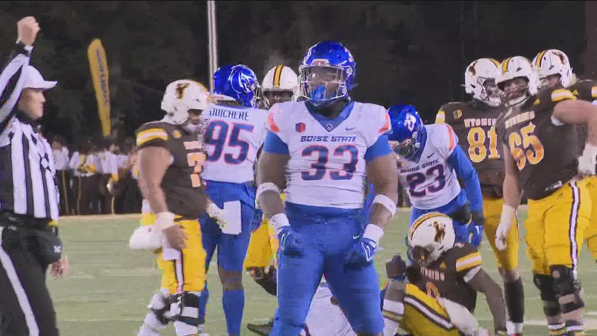 The junior college product recorded five tackles in the win over Wyoming and is helping Boise State's banged up defensive line now that he is healthy himself.