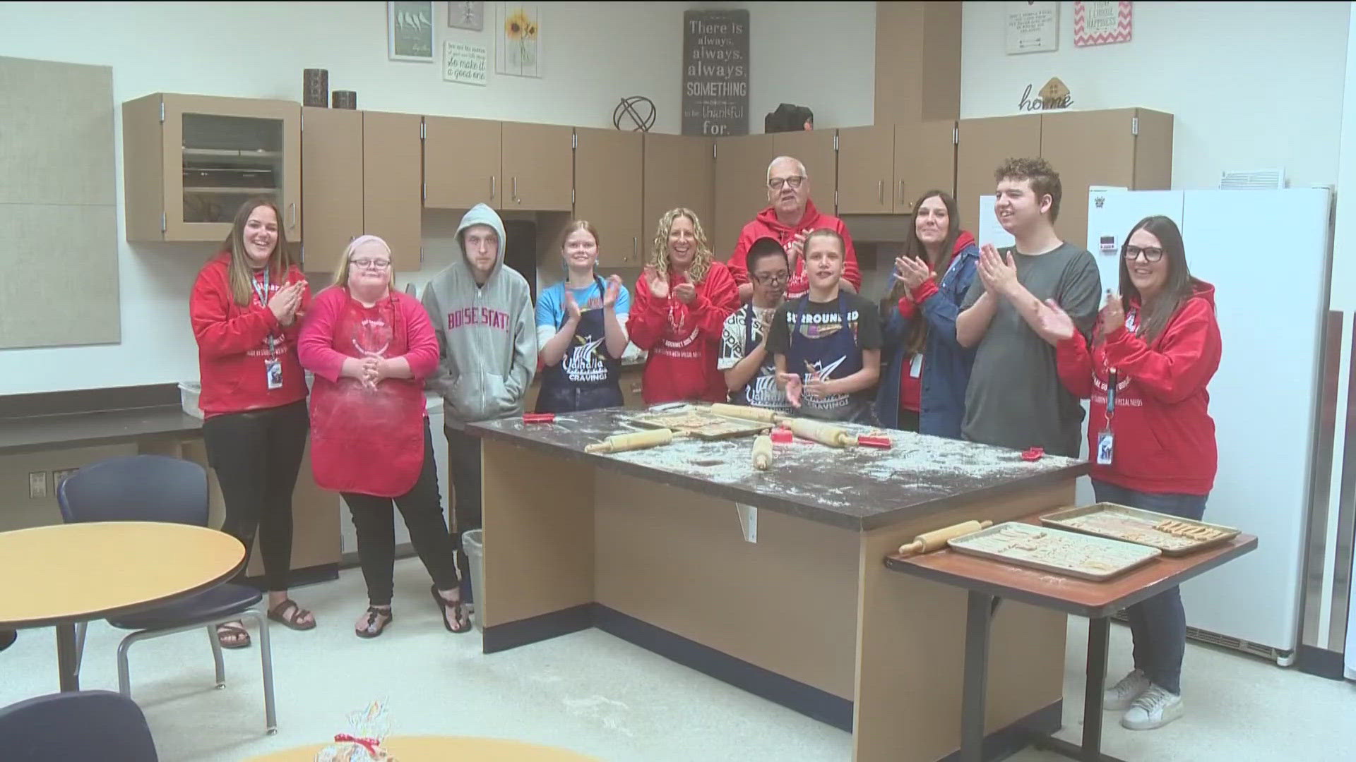 The special education students at Middleton High School have their own bakery, called "The Barkery." They make and sell dog biscuits that dogs love.