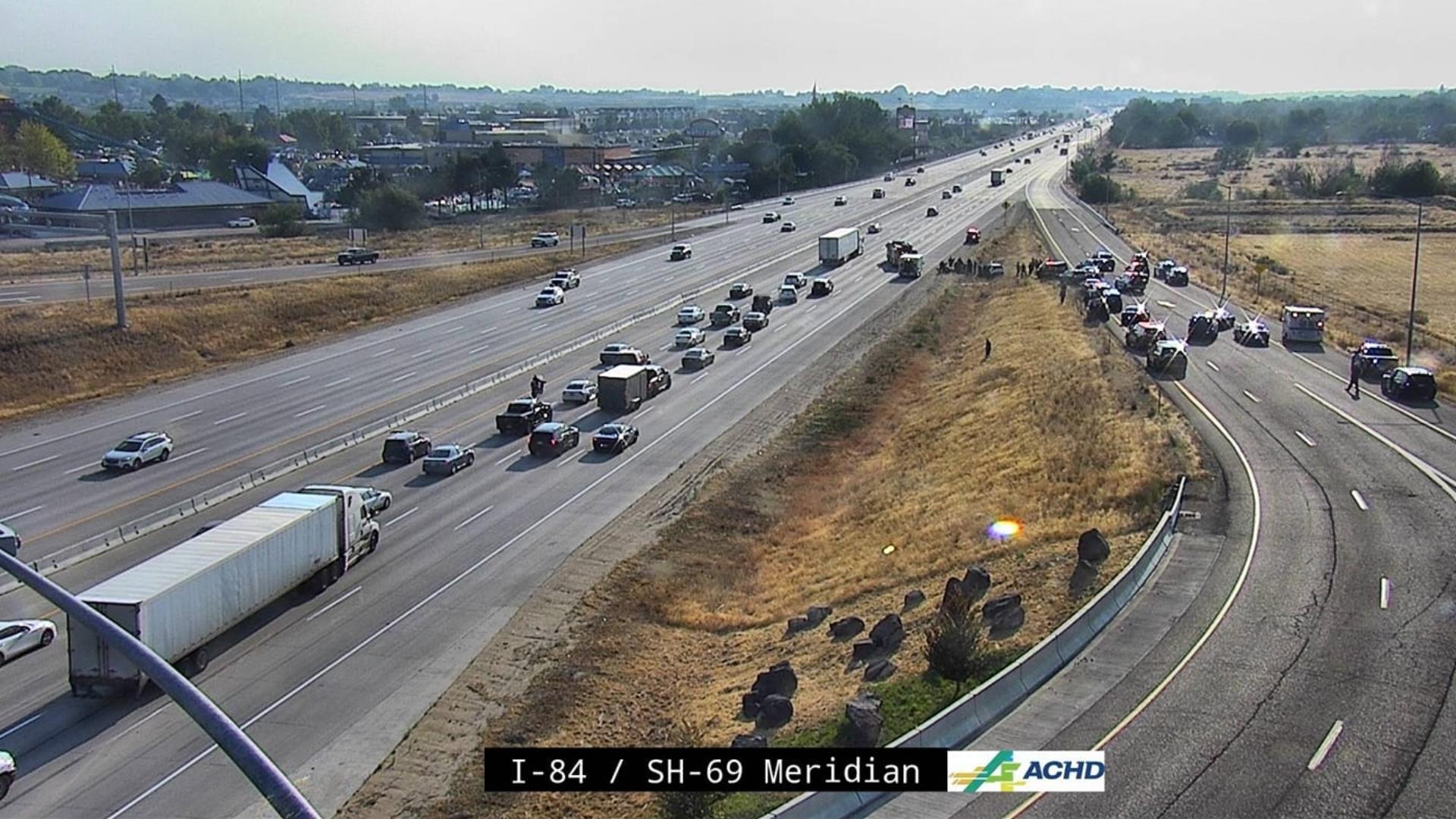 Suspect shot after police chase that ends on I-84 in Meridian | ktvb.com
