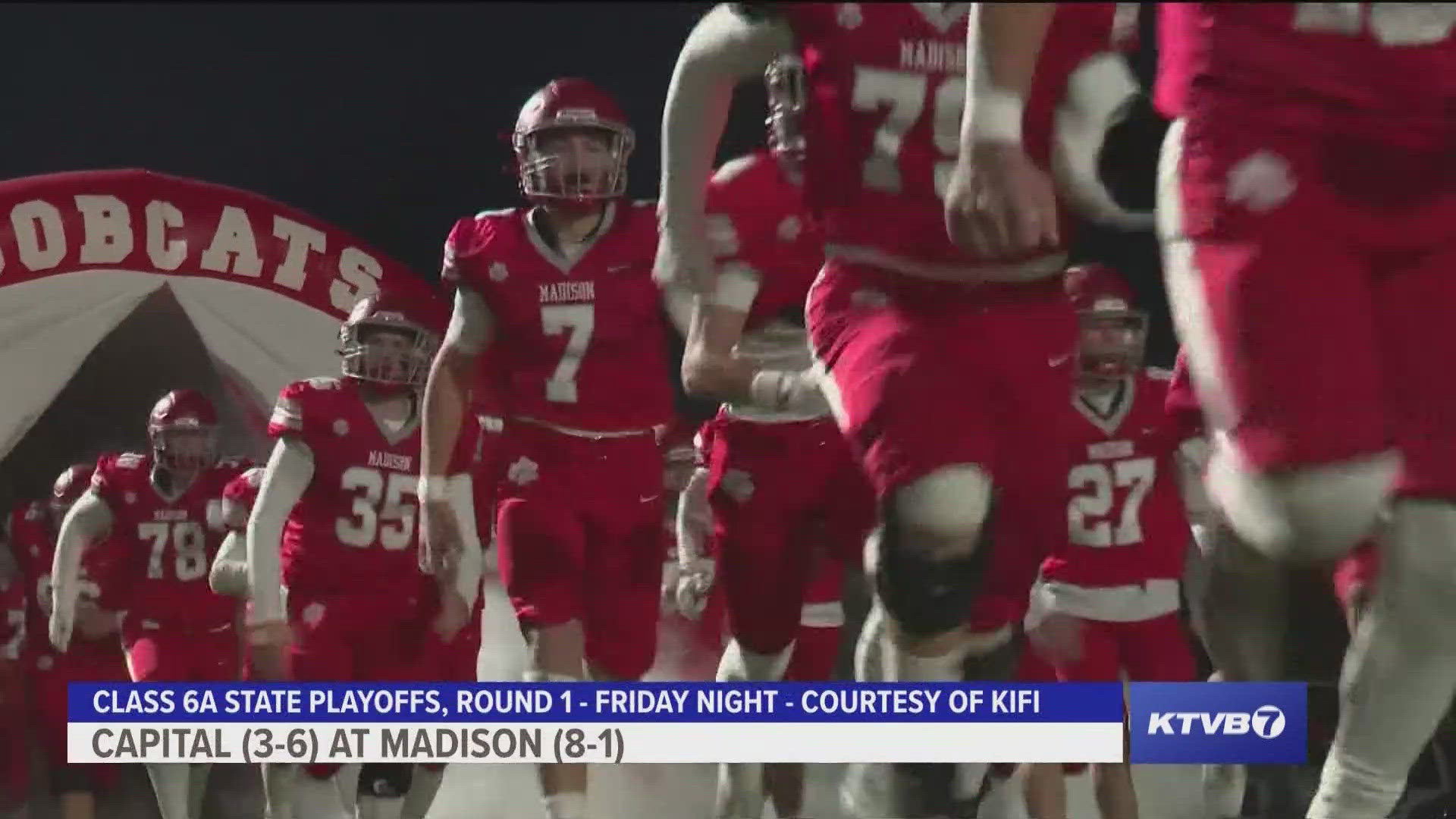 Madison (9-1) opened the 6A state playoffs with a 42-7 win at home over Capital (3-7). The Bobcats travel to face Eagle (7-2) in the quarterfinals Friday night.