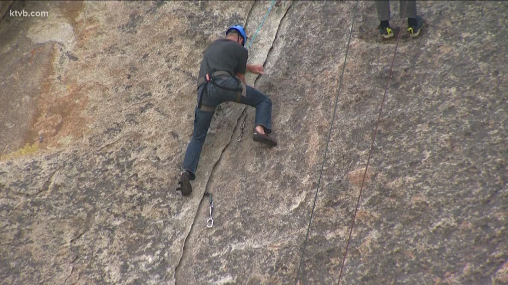 The city is a popular place for rock climbing.