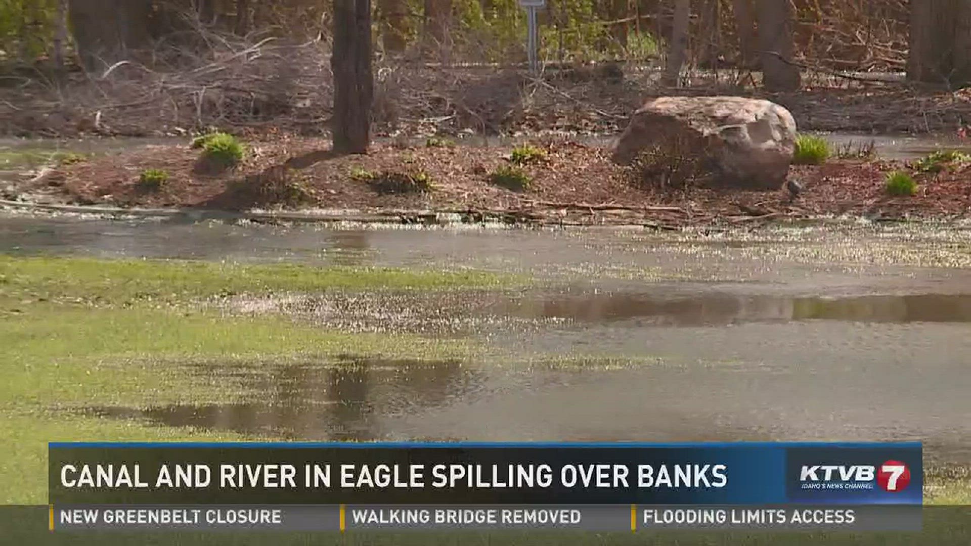 Canal and river in Eagle spilling over banks.