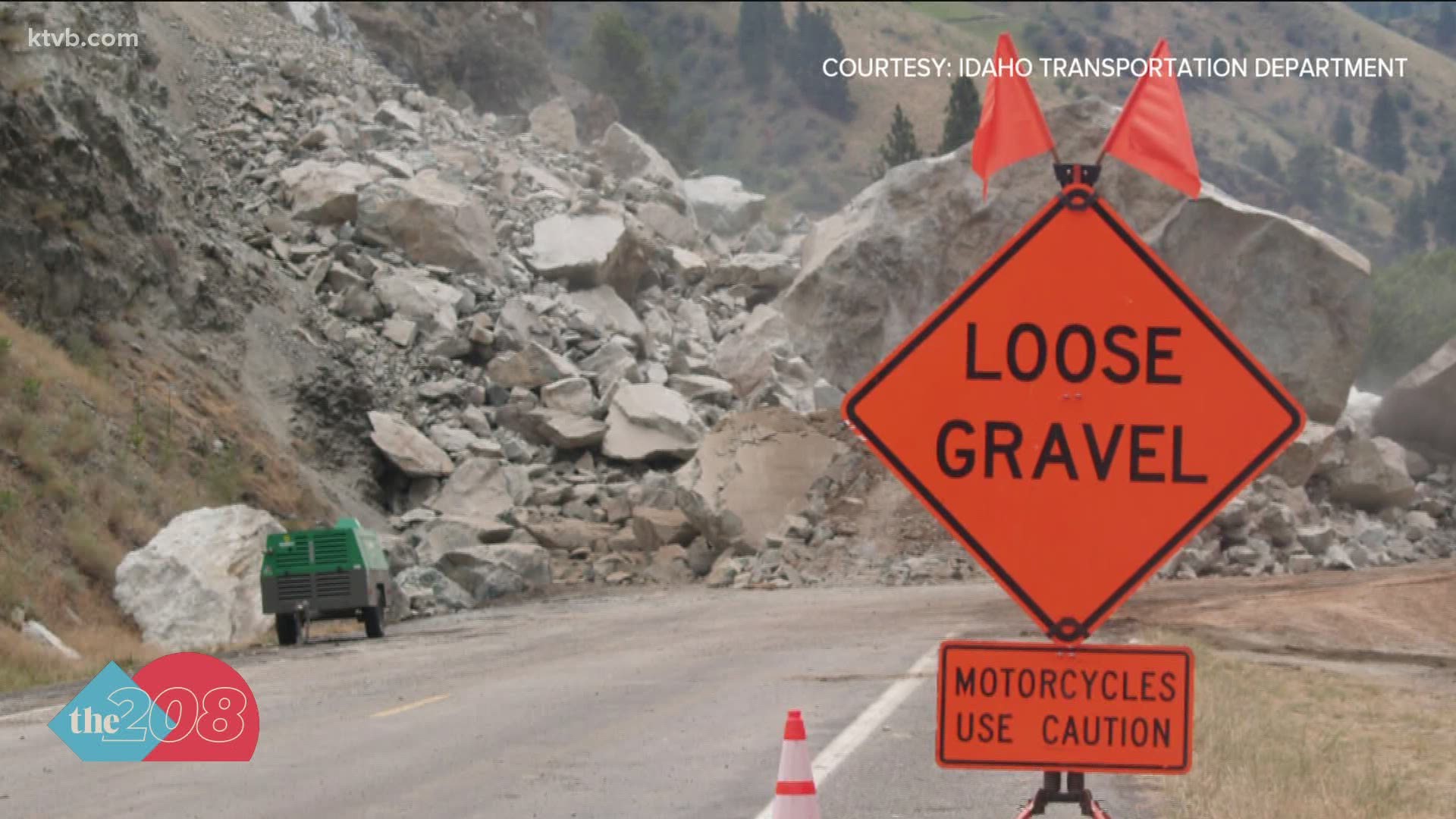 The Idaho Transportation Department sign next to a giant rock slide might be considered a little bit amusing.