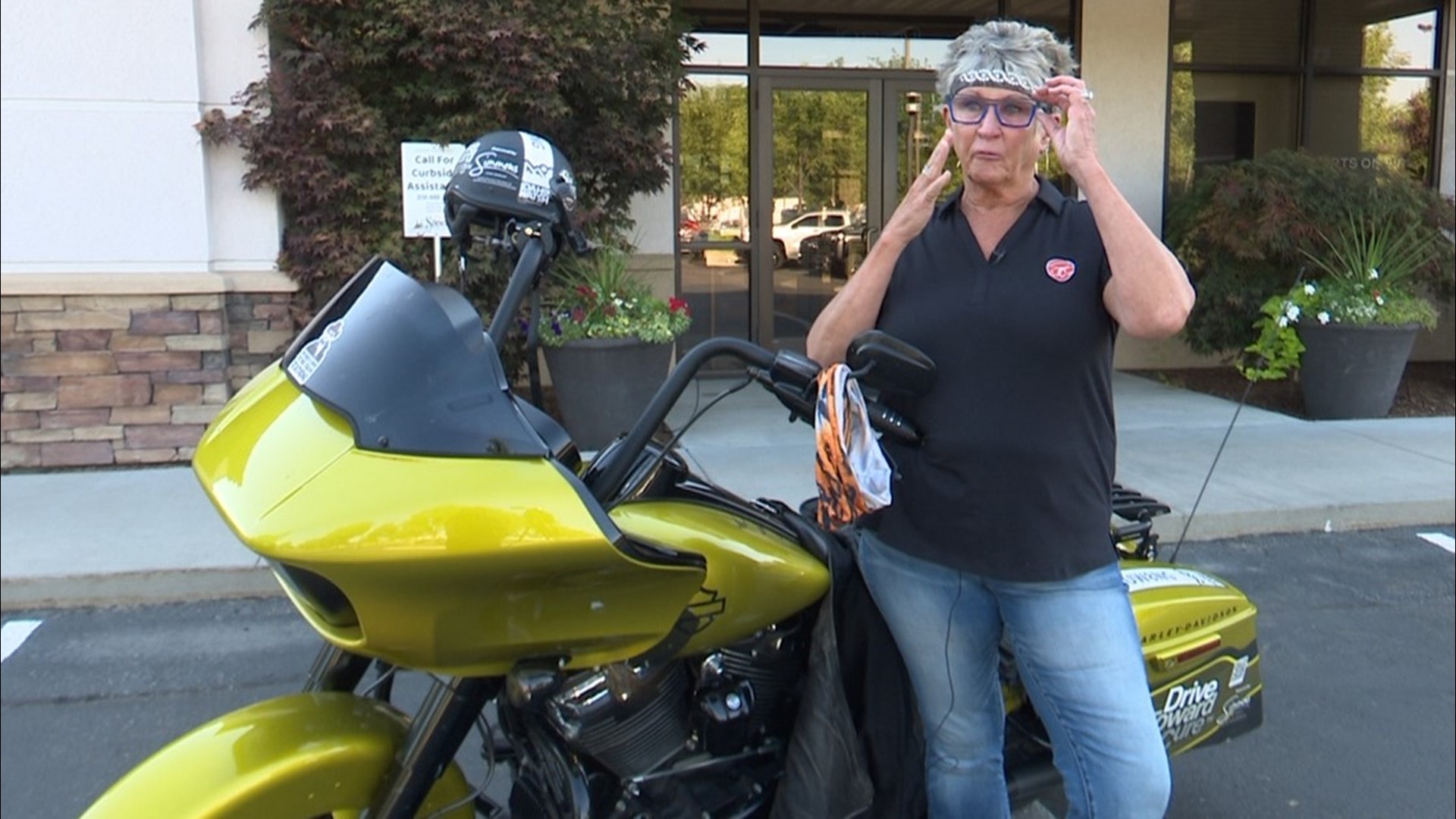 In her 20-day journey, Joni Pursell of Meridian helped raise funds and awareness of a disease that eventually robs sufferers of their mobility.