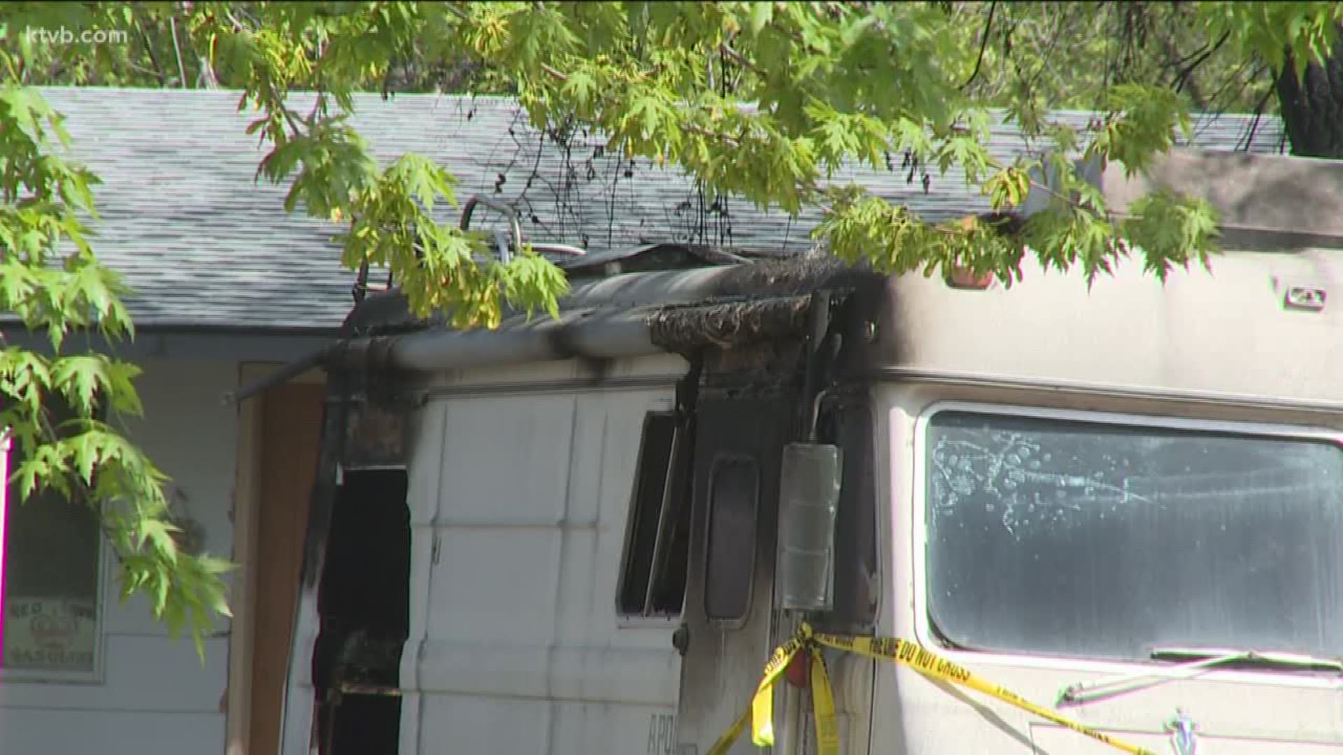 Fire crews got to the scene at about 7:45 p.m. Friday but the motorhome was already engulfed by the fire.