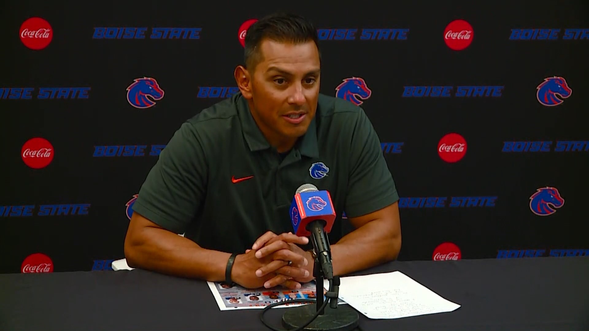 Sept. 19, 2022, Boise State football news conference with head coach Andy Avalos.