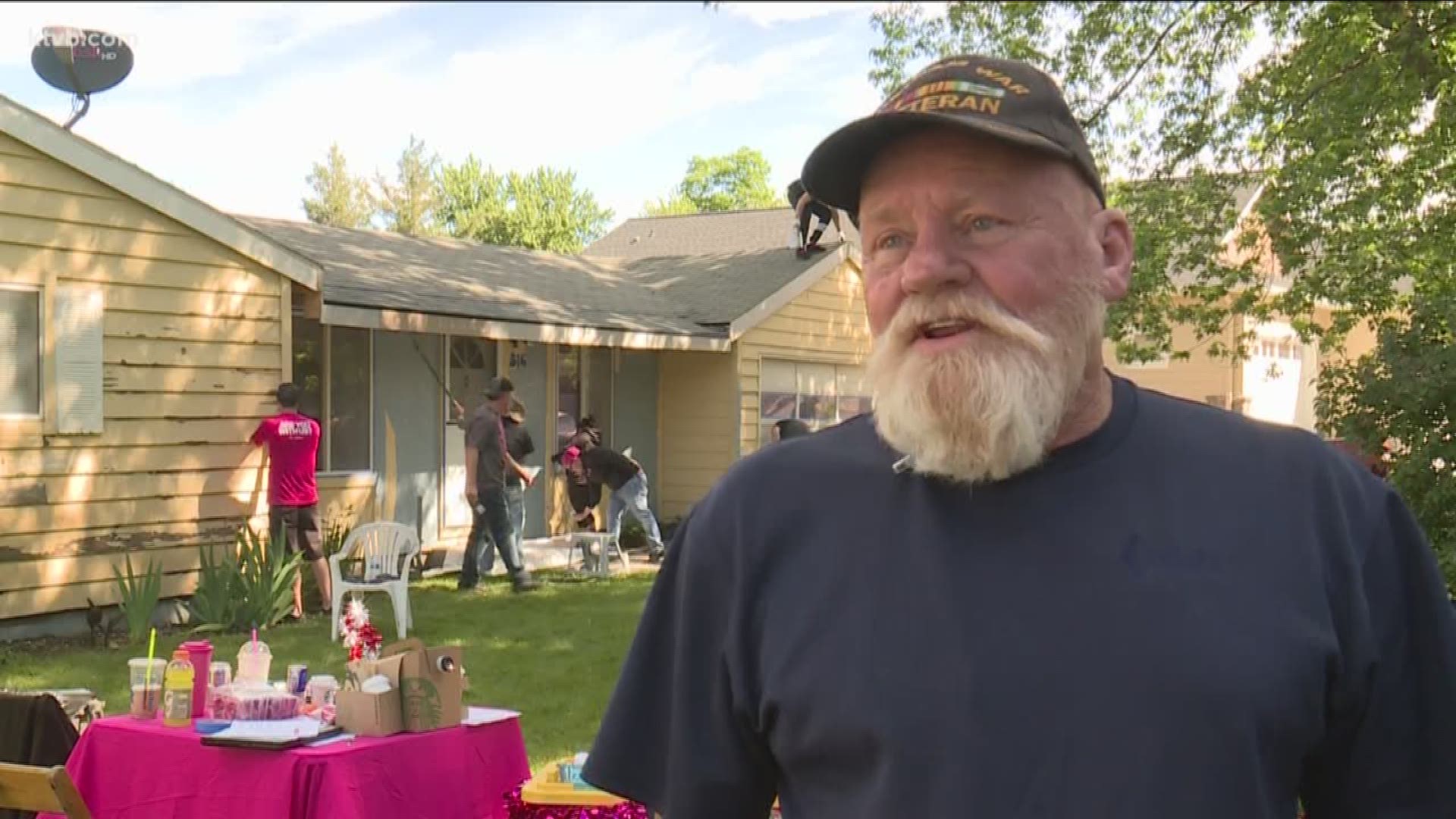 Over 700 volunteers spent hours over the weekend painting the homes of veterans and disabled residents across the Treasure Valley.