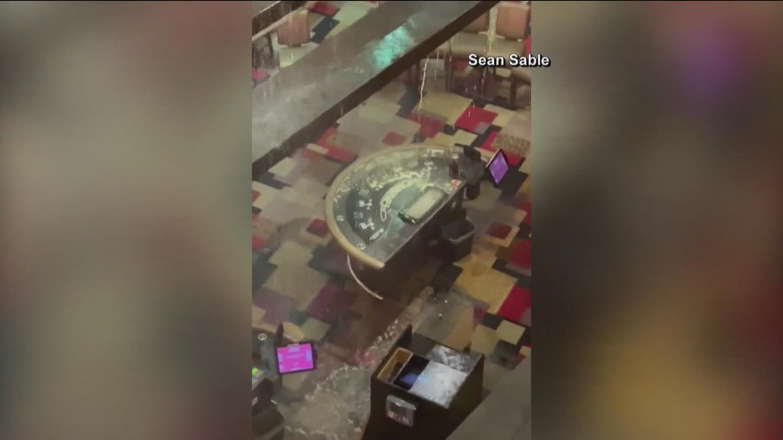 Water pours from casino ceilings as Las Vegas hit with more flooding