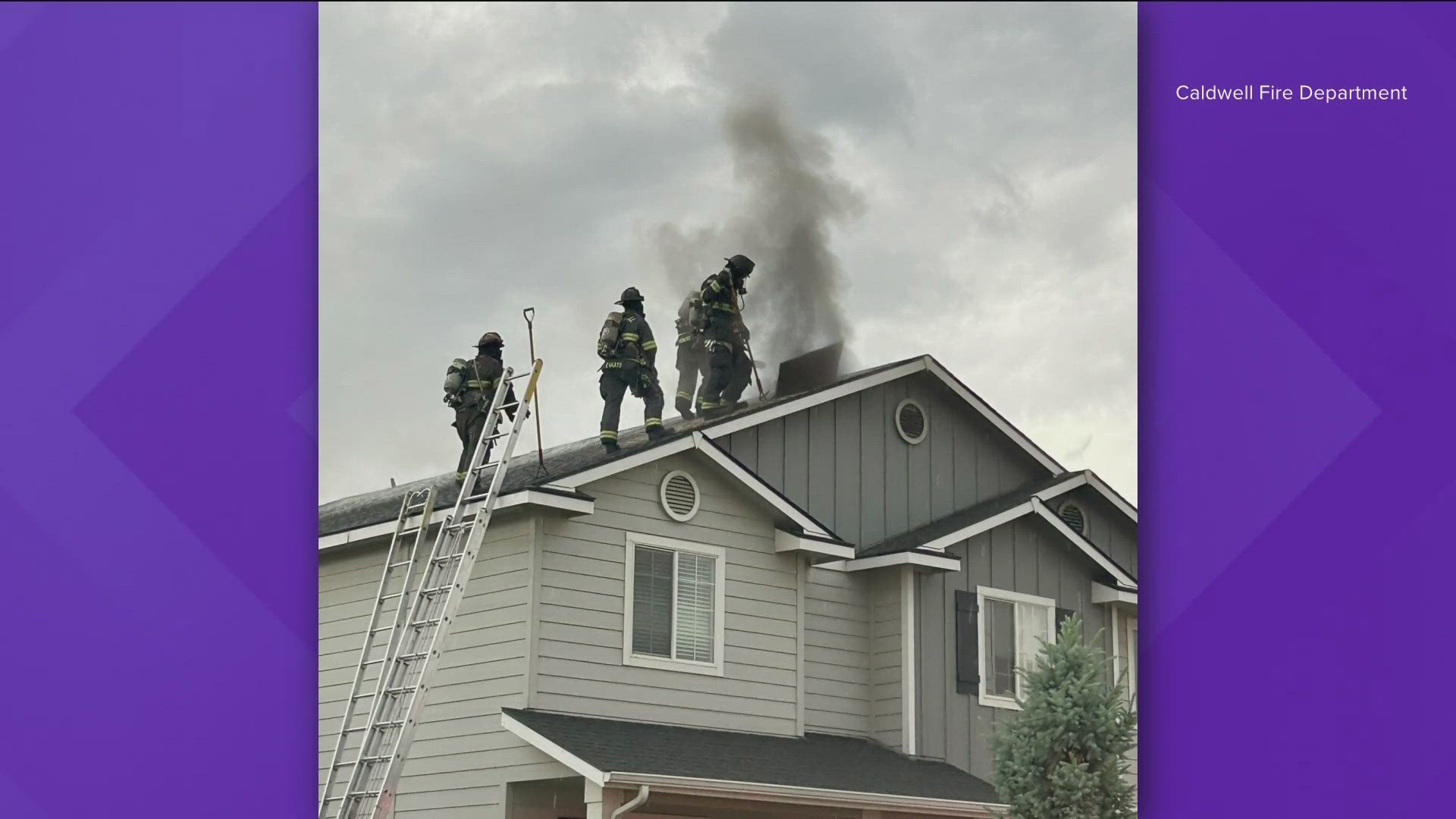 Two people, two dogs and a cat were all able to safely get out of the home. 