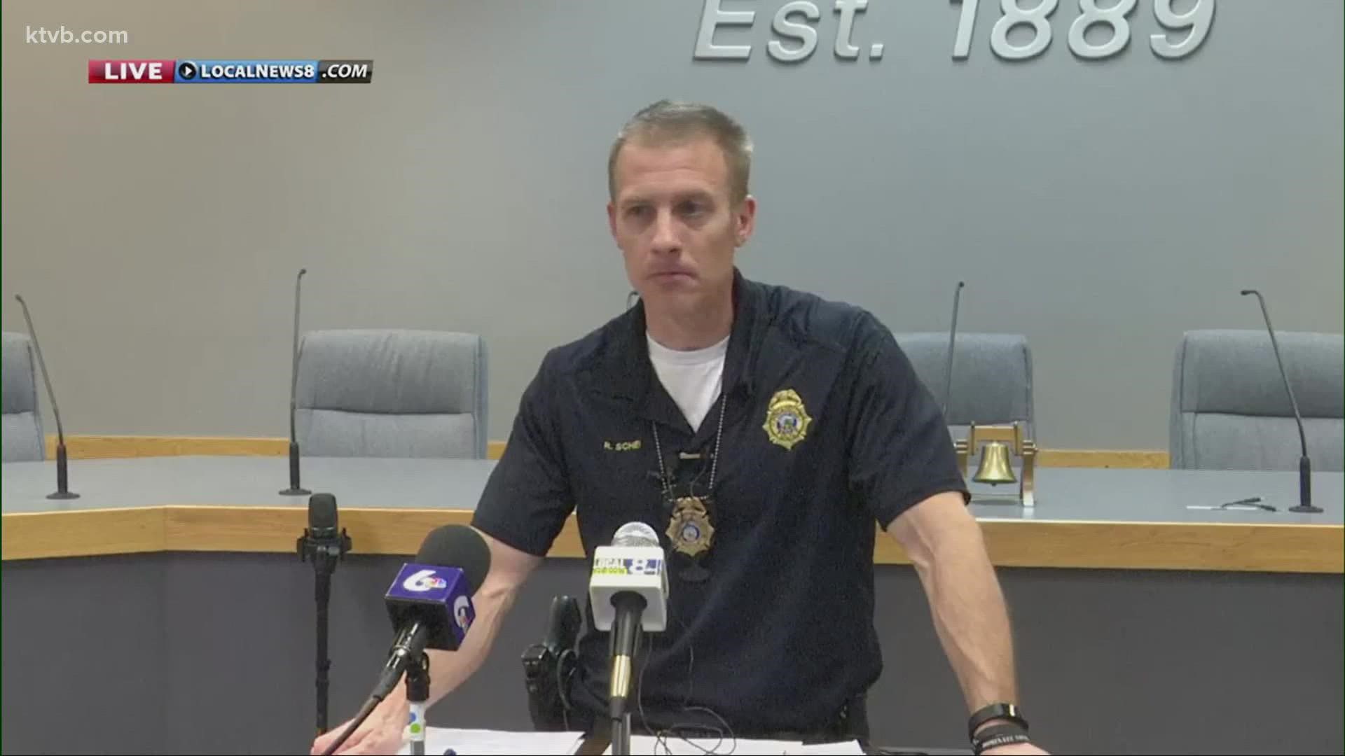 Both officers and the suspect are in stable condition, according to Chief Roger Schei.