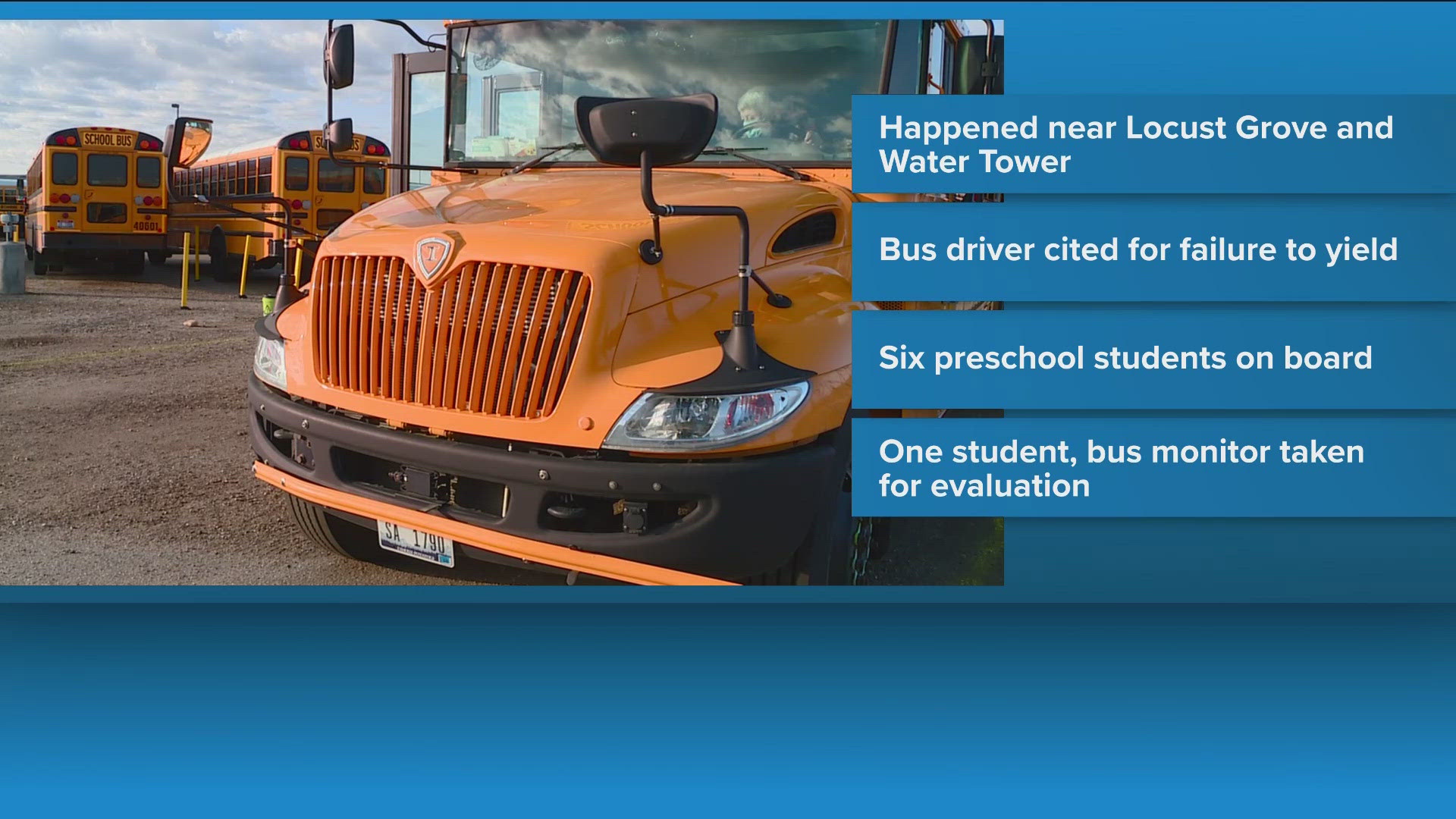 A school bus driver was cited for failure to yield after a crash sent ...