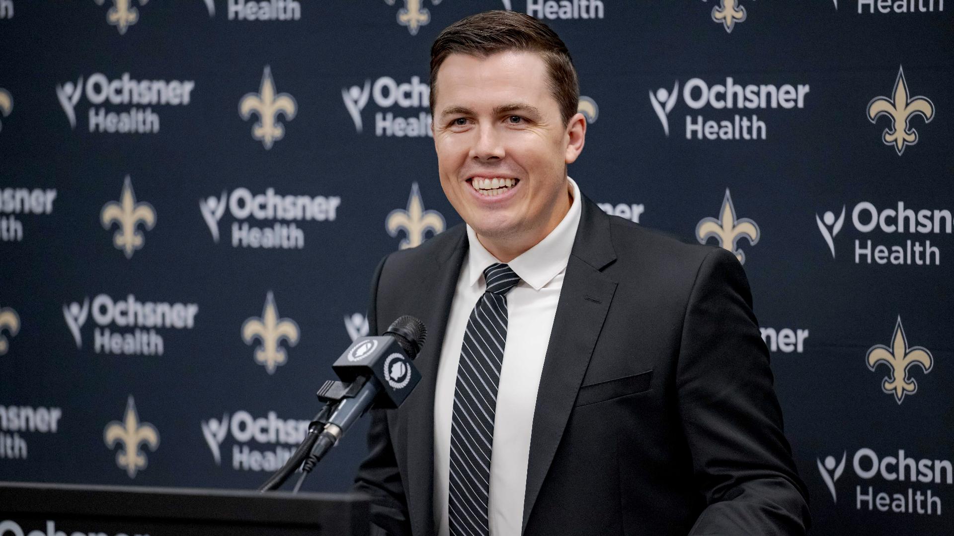 Kellen Moore introductory press conference as Saints head coach