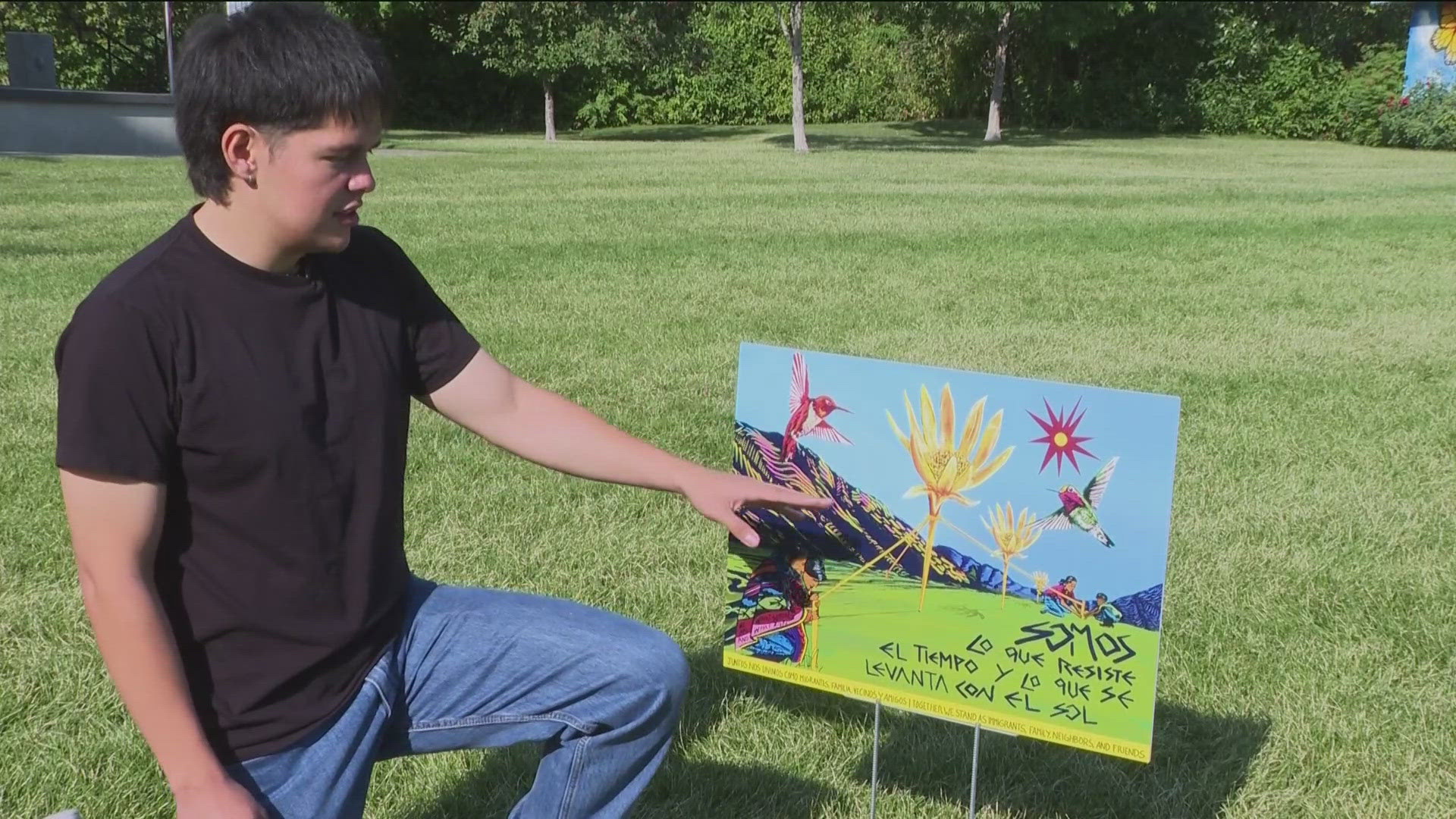 A Hailey artist is creating free signs honoring the valley’s immigrant community, aiming to spark compassion and unity through art.