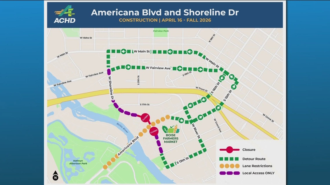 Shoreline Drive to close until fall for construction