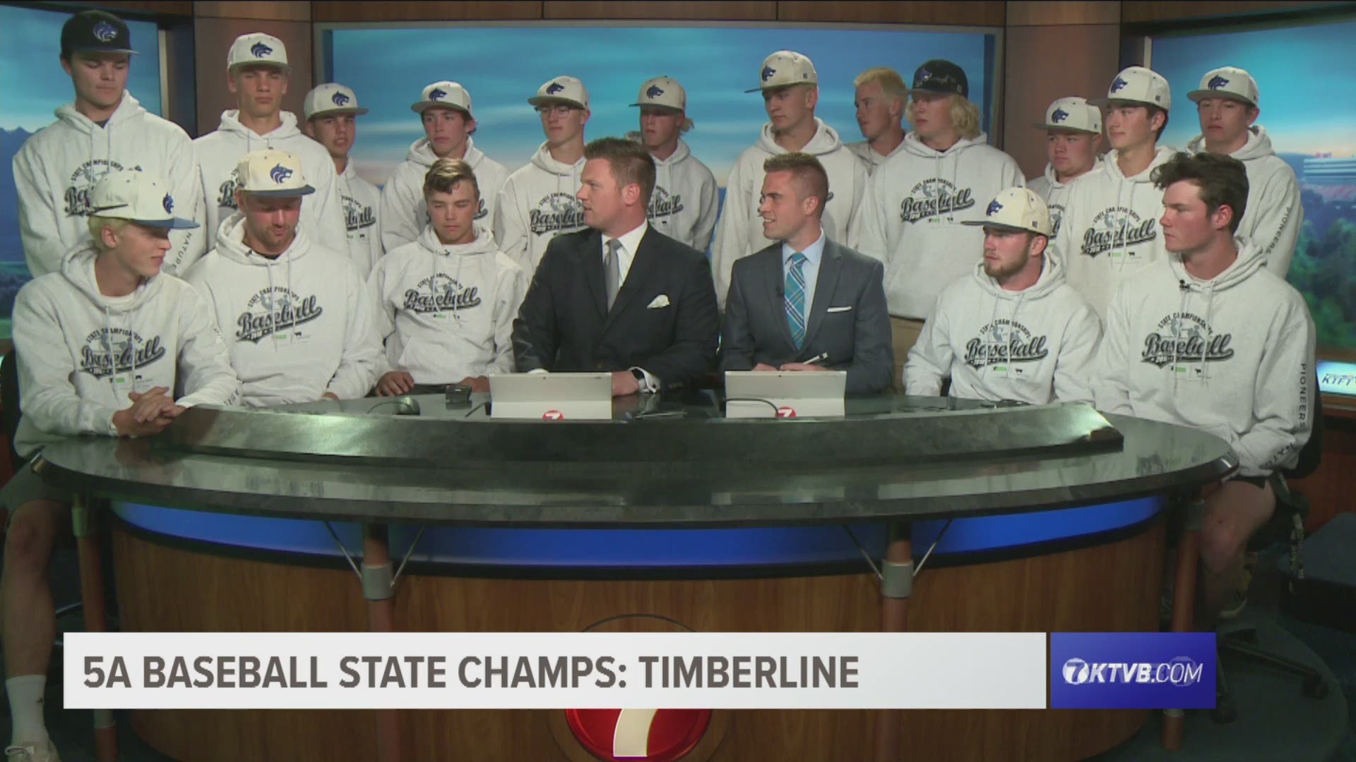 The 2018 5A state baseball champions, the Timberline Wolves, joined Jay Tust and Will Hall in studio after their win over Bonneville.