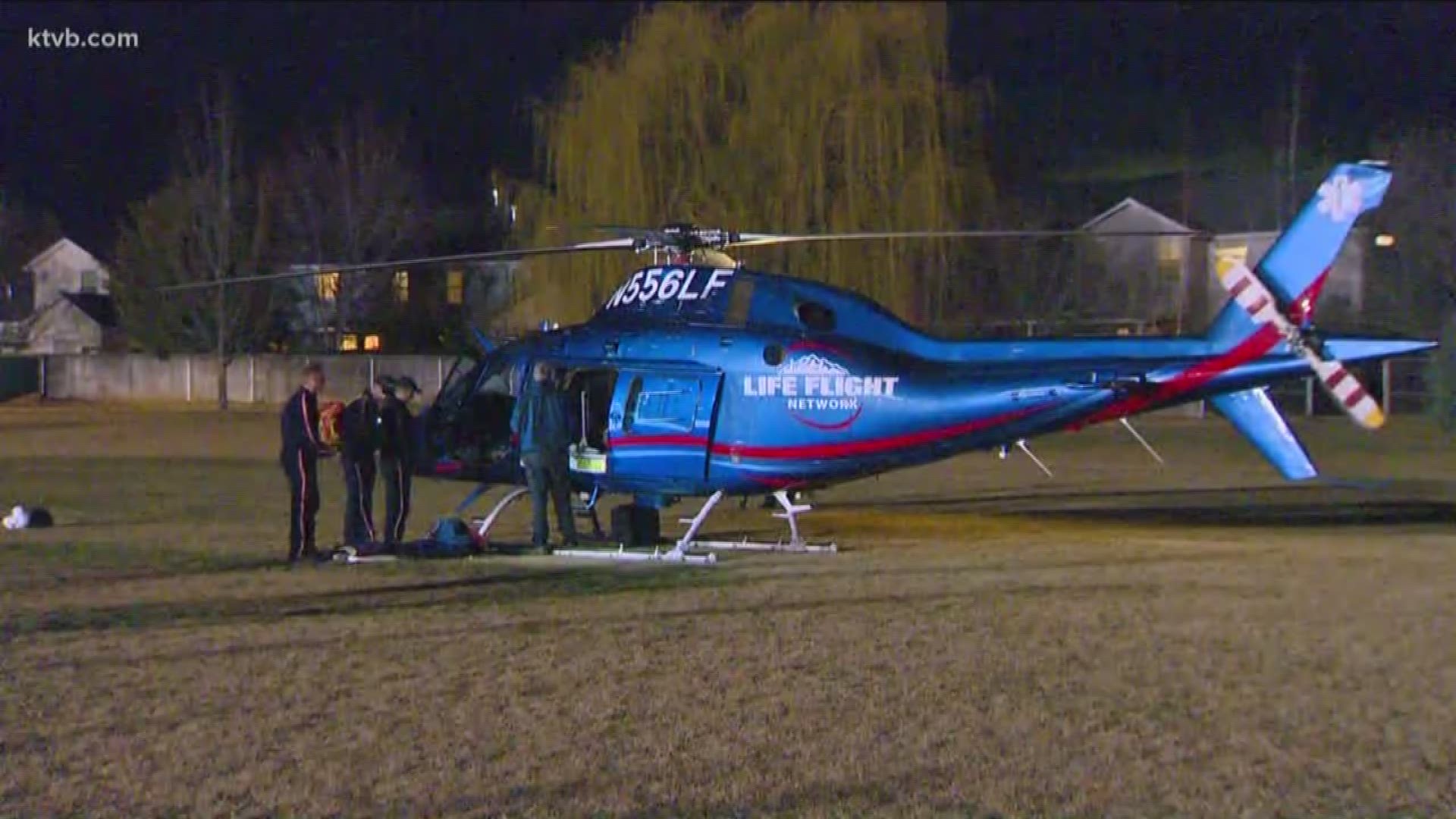 The medical helicopter pilot had to put down in a soccer field near Rocky Mountain High School.