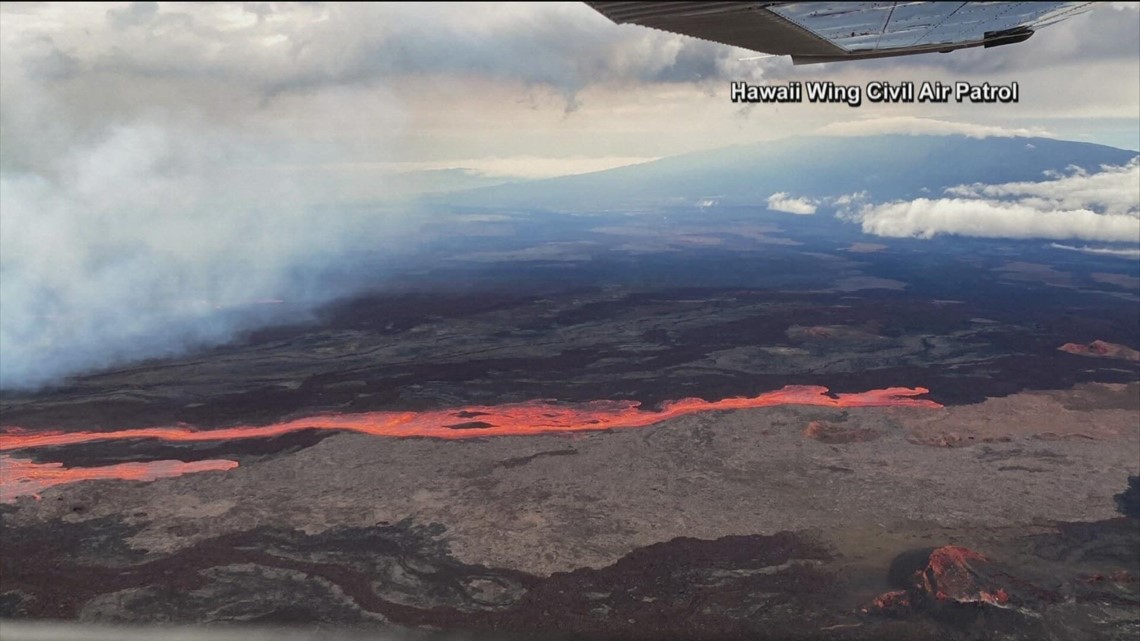 Hawaiian volcano erupting