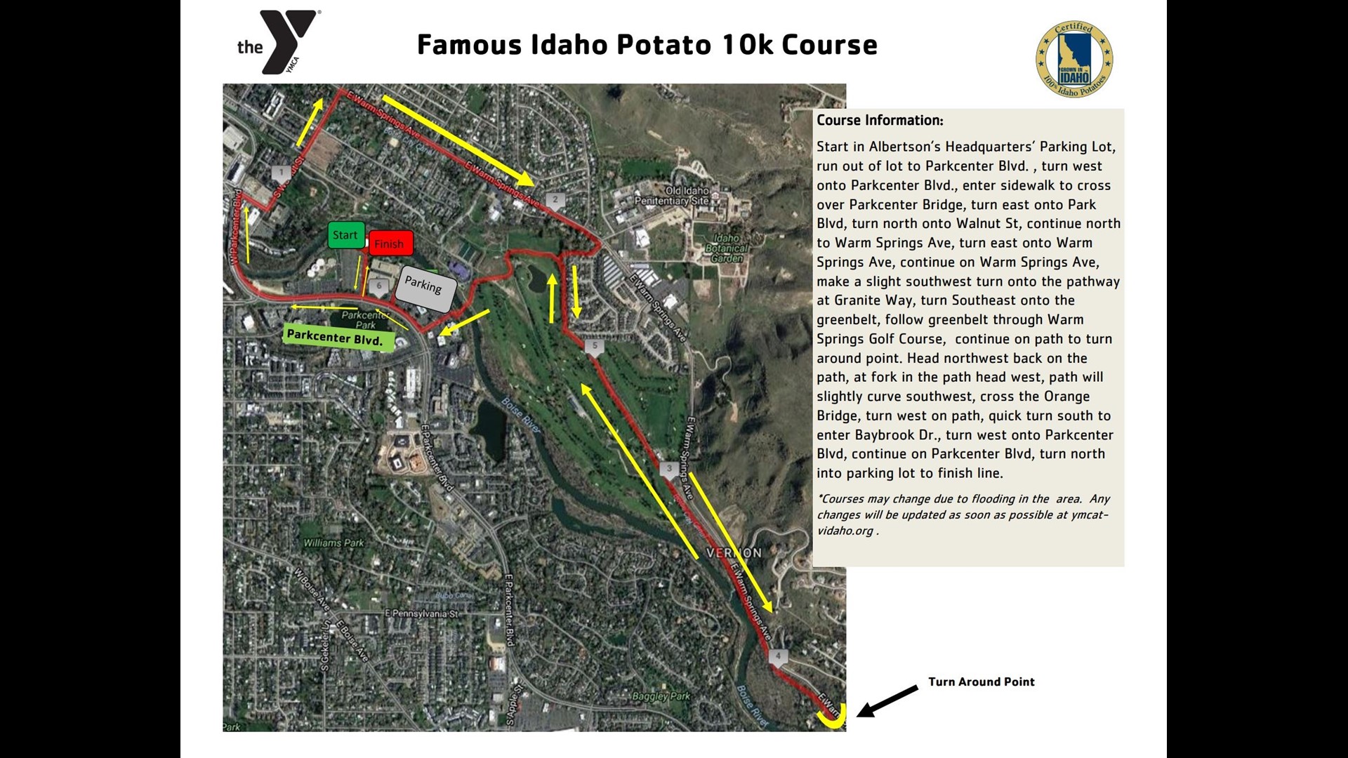 YMCA Famous Idaho Potato Marathon May 14, 2022