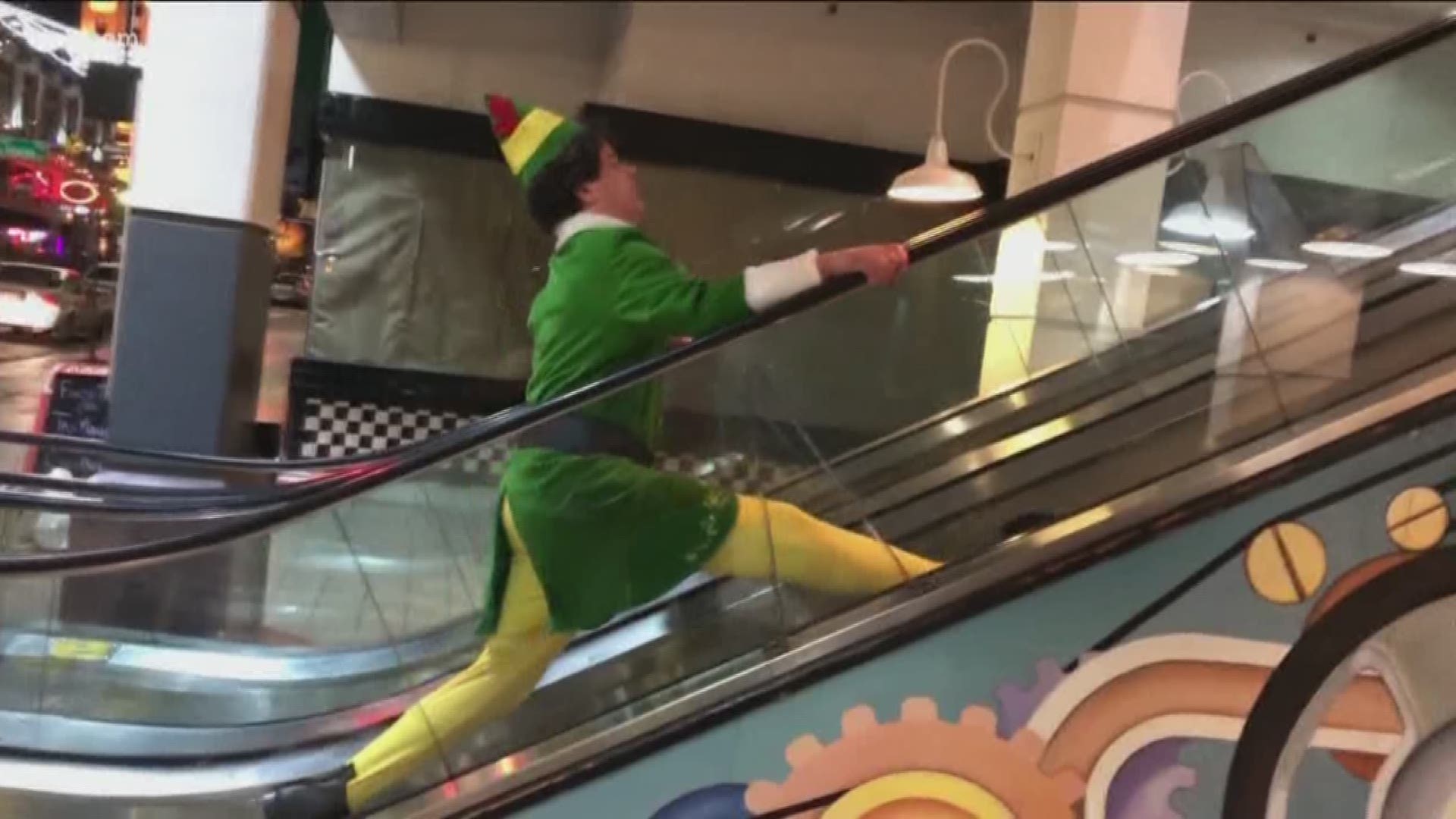 The Micron employee becomes Buddy the Elf and heads downtown to share his Christmas spirit.