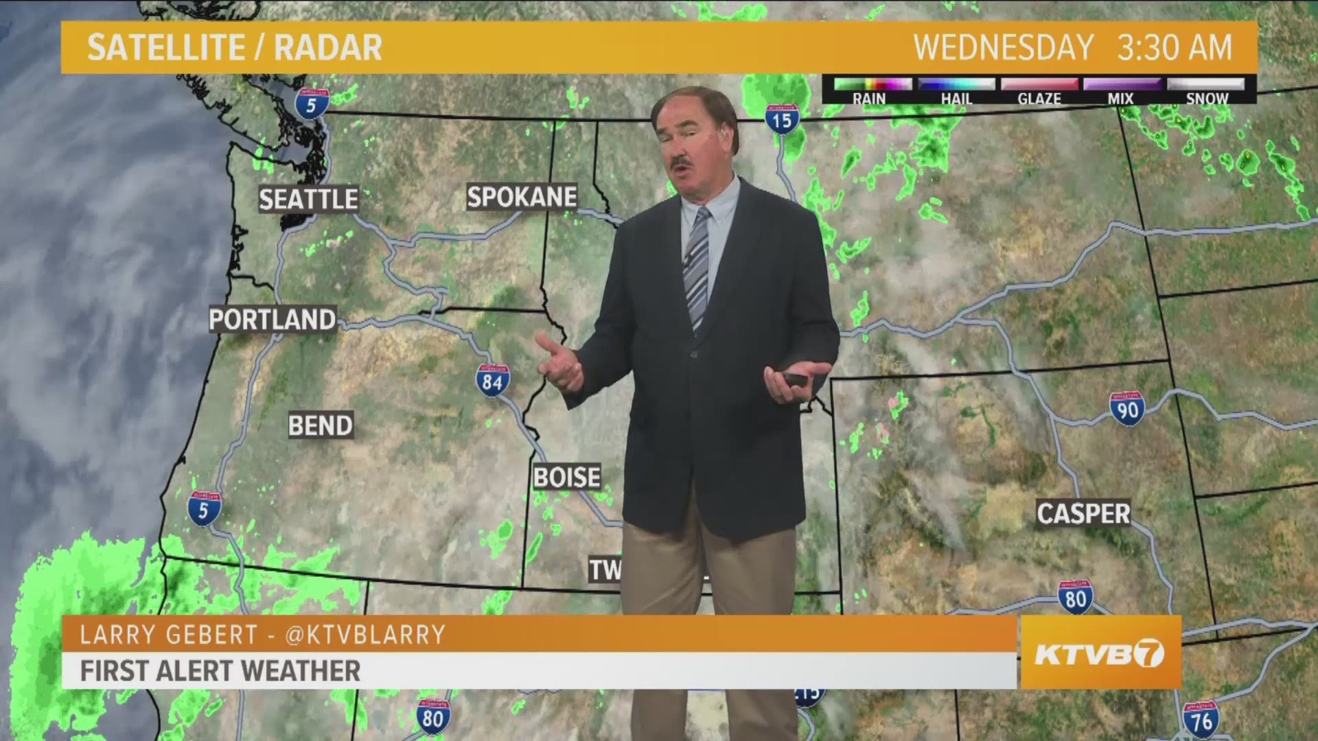 Larry Gebert says there will be some showers moving through the valley with temps reaching into the upper 70s.
