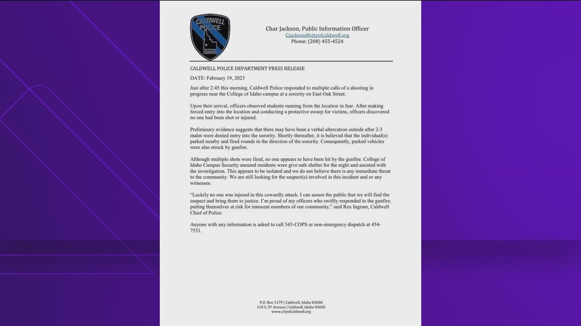 Police looking for suspect in Caldwell shooting | ktvb.com