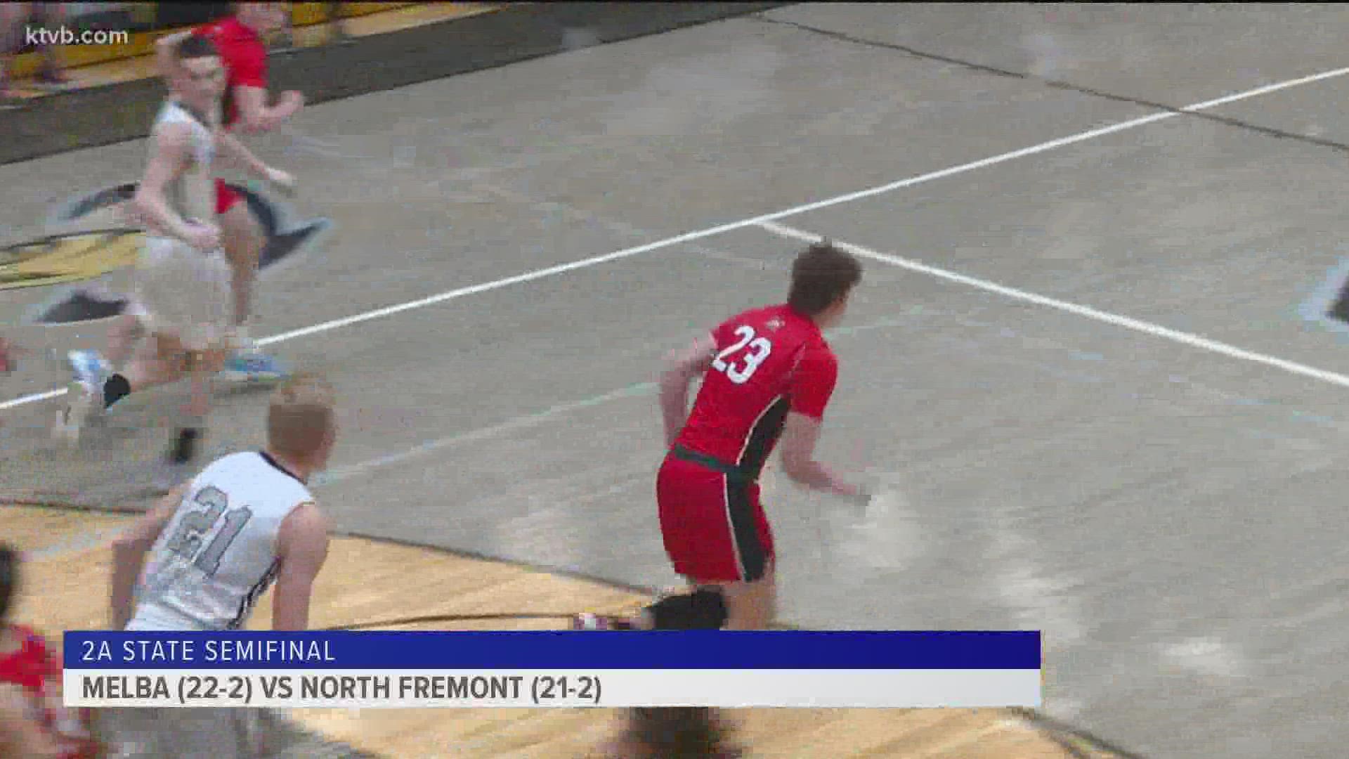 Melba handled North Fremont 61-42 Friday at Capital High School to earn a shot at the 2A state championship Saturday.