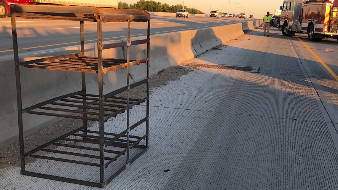 Photo Accident Rack Lost metal shelving rack on Interstate 84 causes 1 crash | ktvb.com